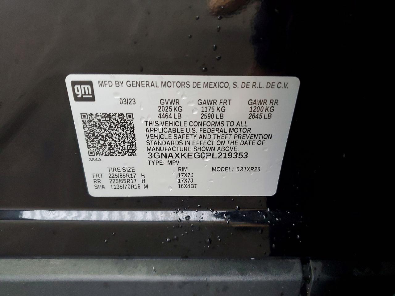 2023 Chevrolet Equinox Lt Black vin: 3GNAXKEG0PL219353