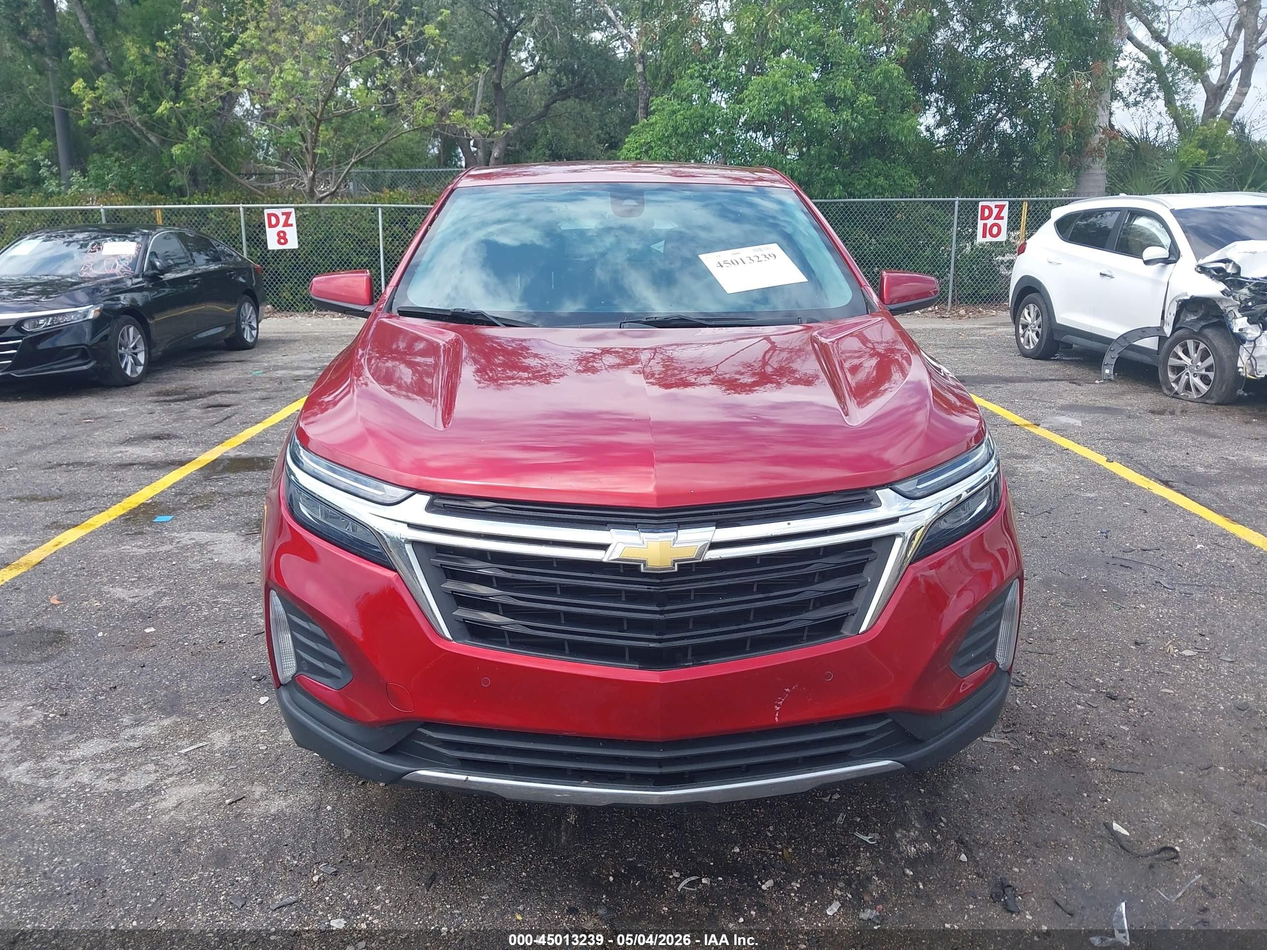 2023 Chevrolet Equinox Fwd Lt Красный vin: 3GNAXKEG1PS144099