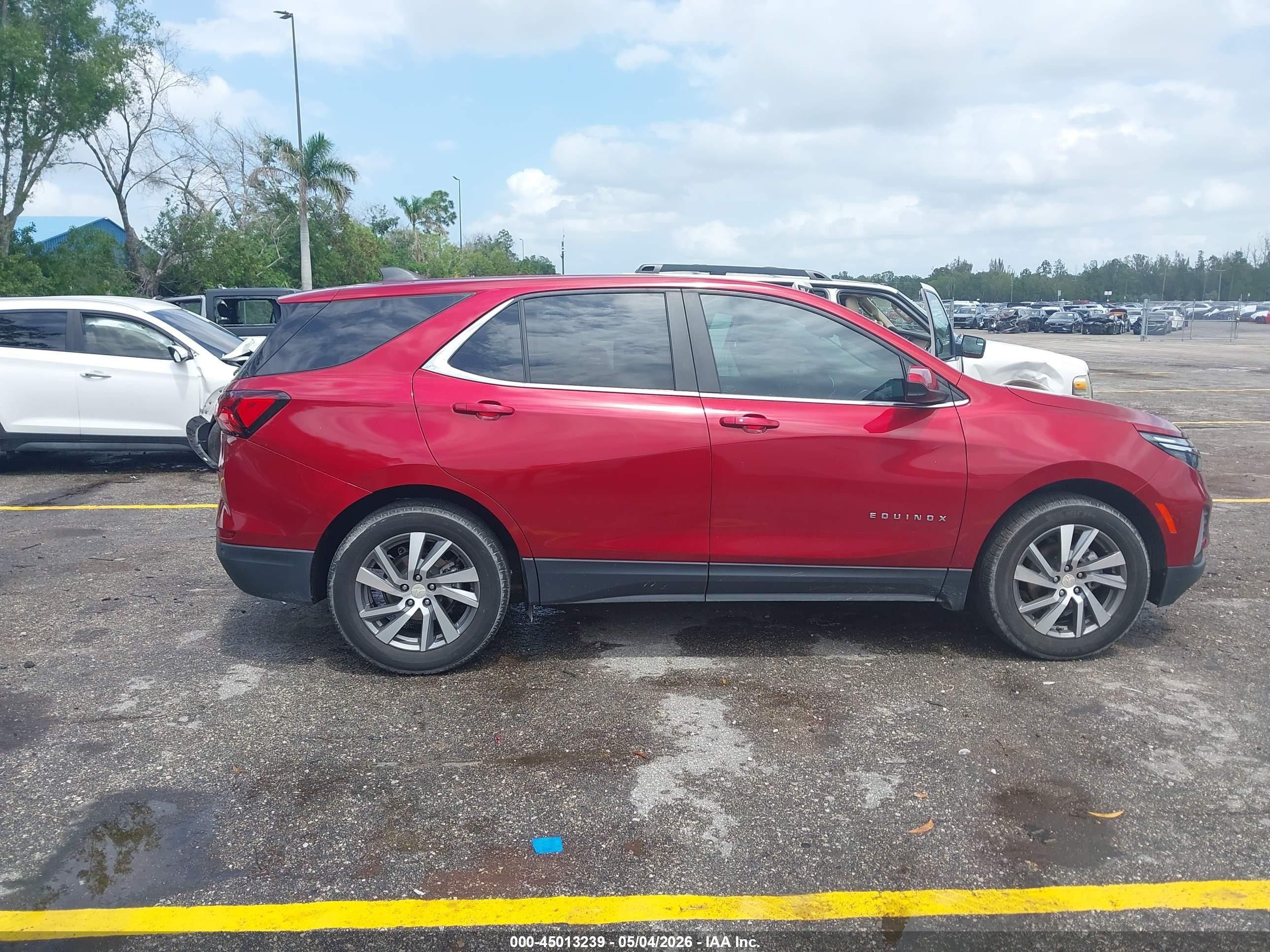 2023 Chevrolet Equinox Fwd Lt Красный vin: 3GNAXKEG1PS144099