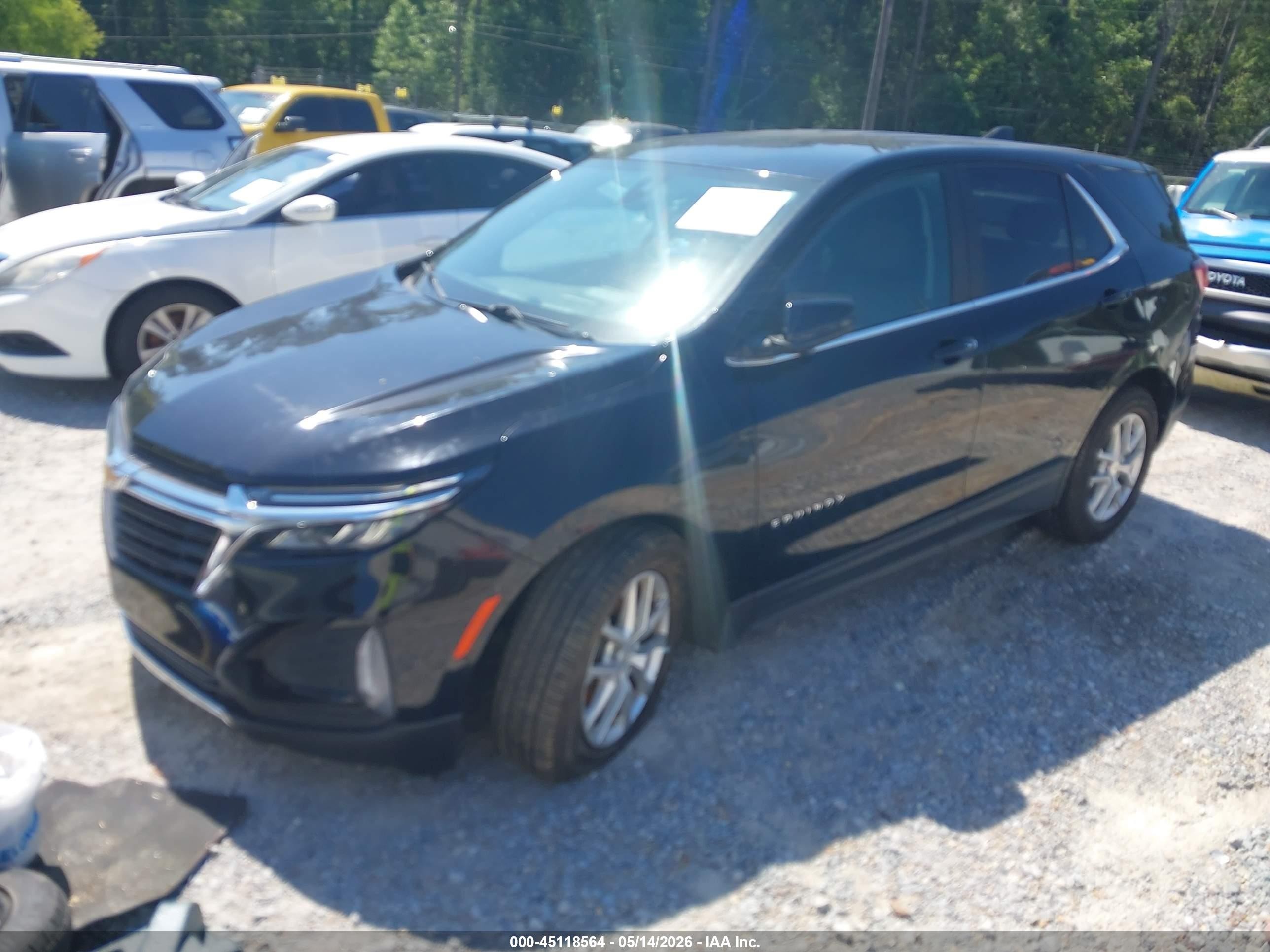 2023 Chevrolet Equinox Fwd Lt Черный vin: 3GNAXKEG2PL236297