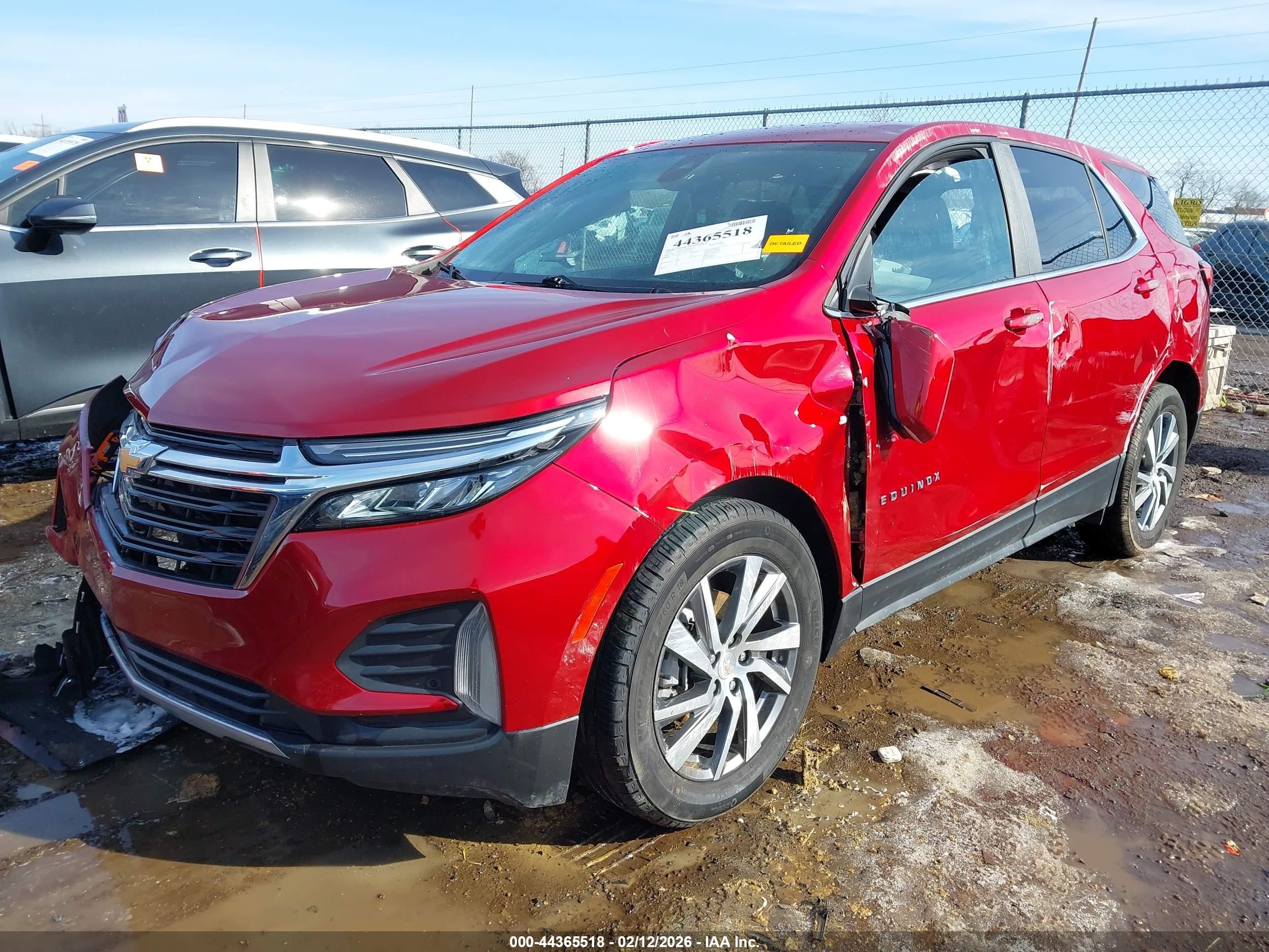 2024 Chevrolet Equinox Fwd Lt Красный vin: 3GNAXKEG3RL141847