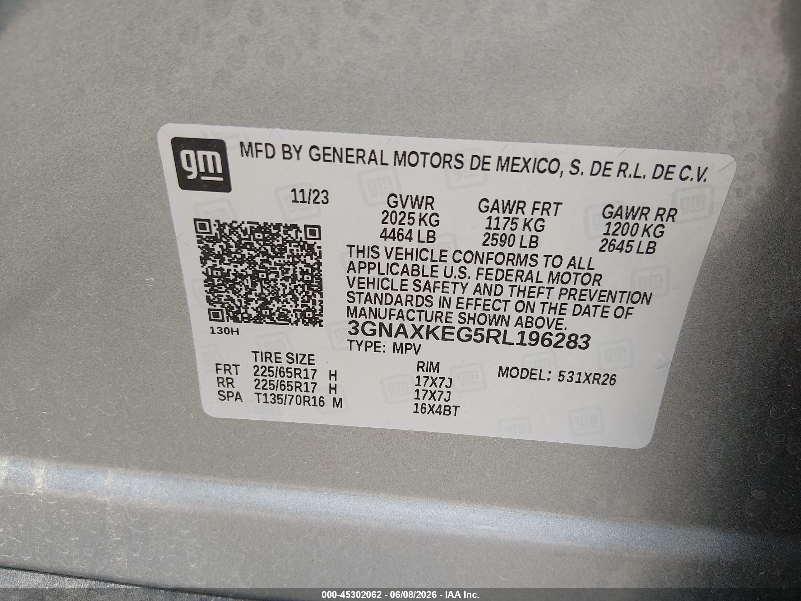 2024 Chevrolet Equinox Fwd Lt Gray vin: 3GNAXKEG5RL196283