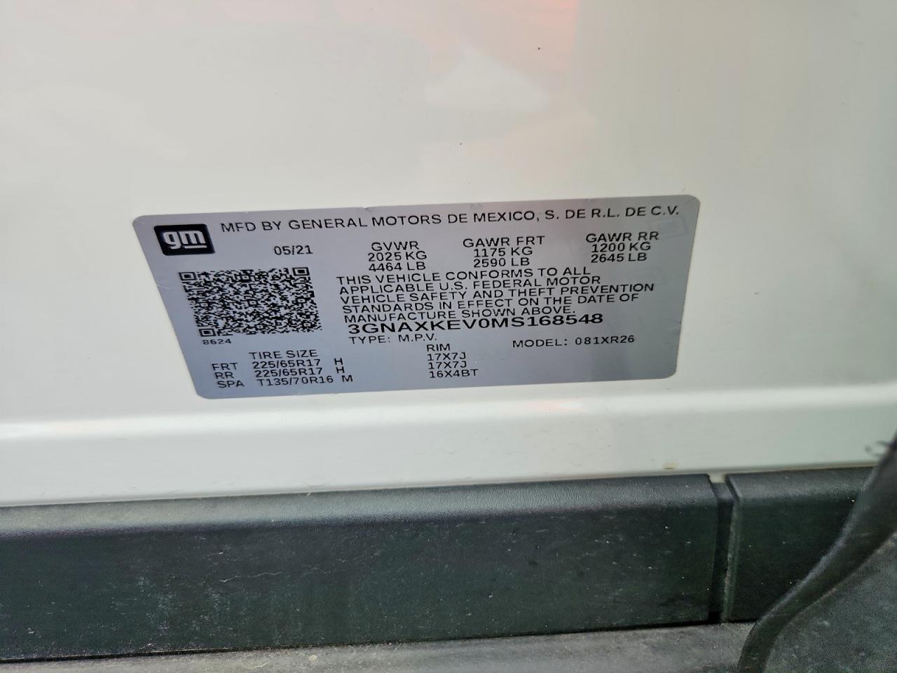 2021 Chevrolet Equinox Lt White vin: 3GNAXKEV0MS168548