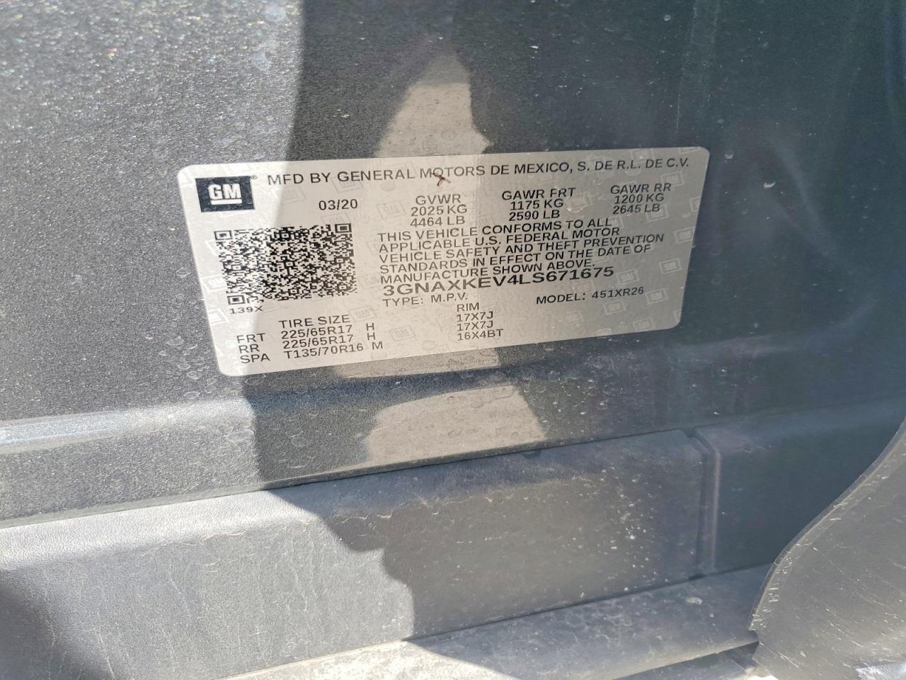 2020 Chevrolet Equinox Lt Black vin: 3GNAXKEV4LS671675