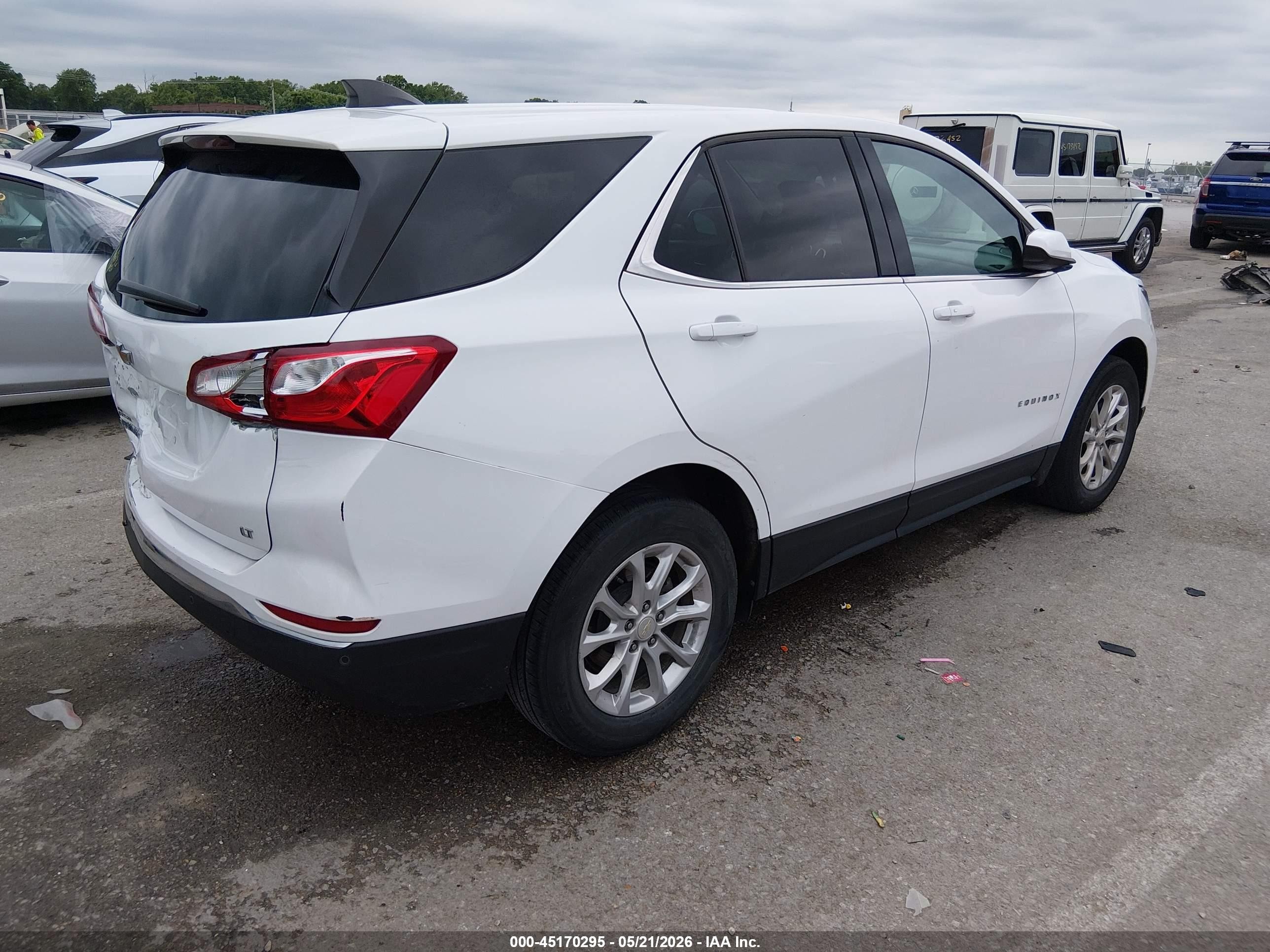 2020 Chevrolet Equinox Fwd Lt 1.5l Turbo White vin: 3GNAXKEV9LS718585