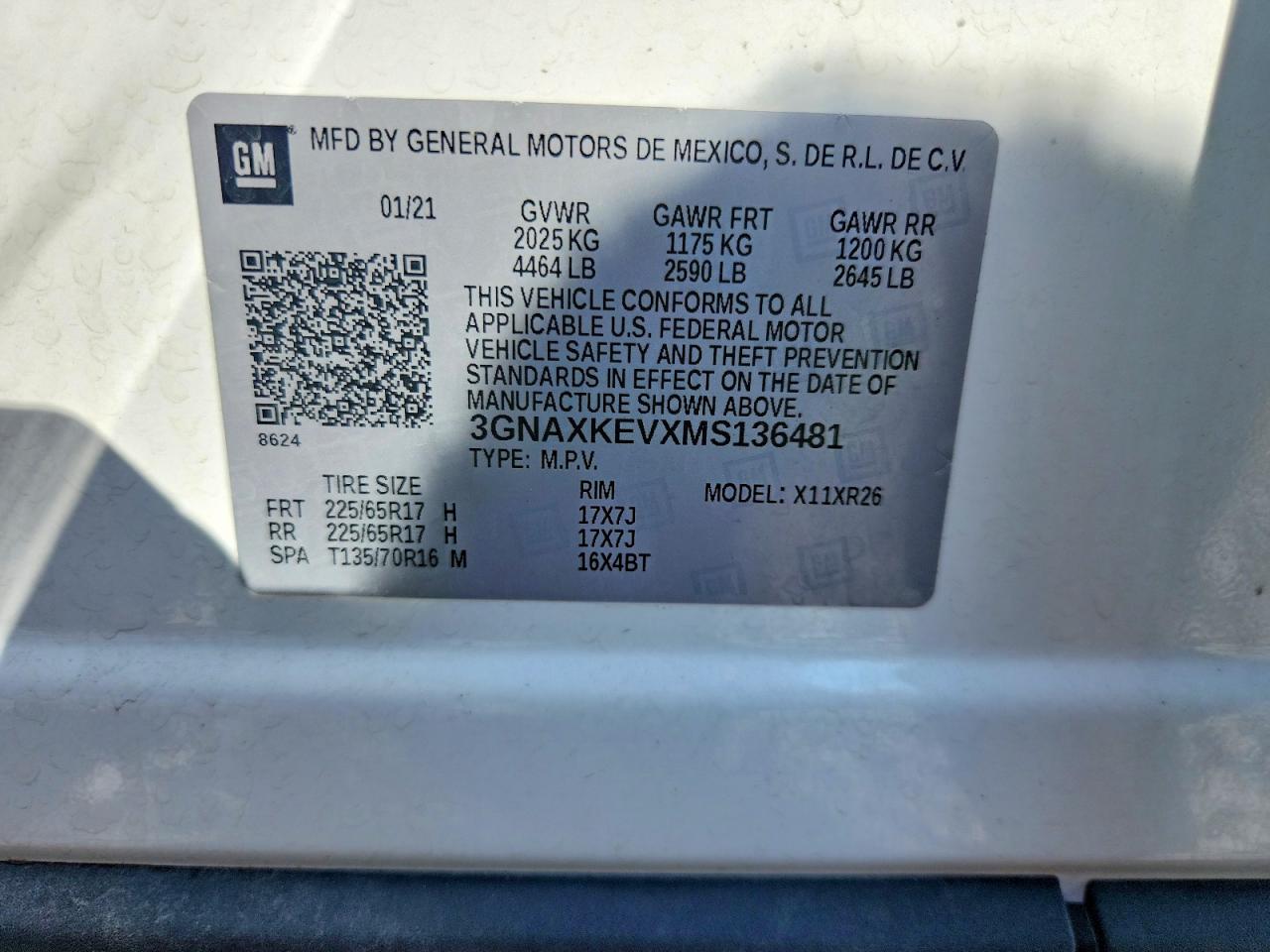 2021 Chevrolet Equinox Lt White vin: 3GNAXKEVXMS136481