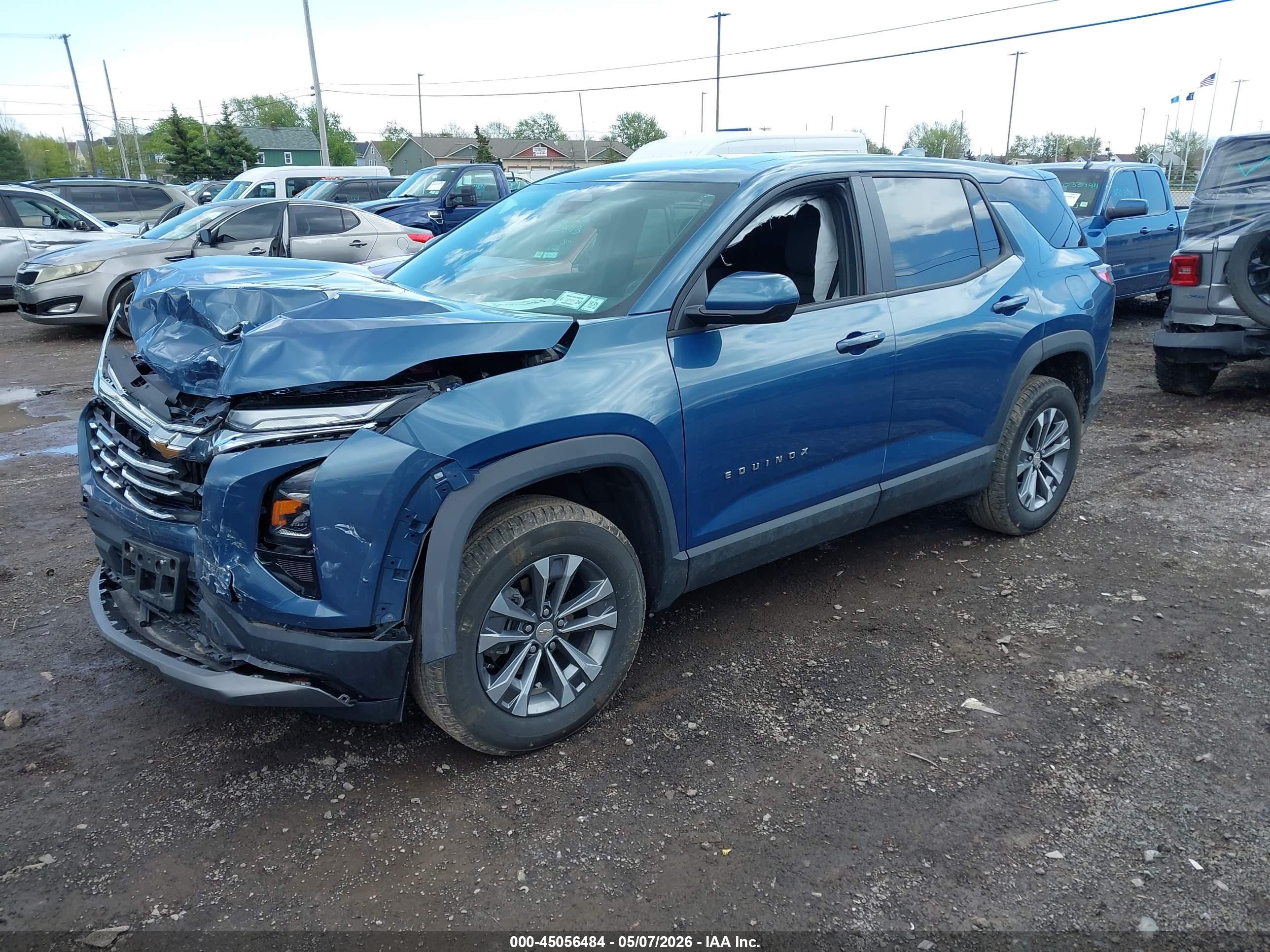 2026 Chevrolet Equinox Awd Lt Синий vin: 3GNAXPEG6TL300056