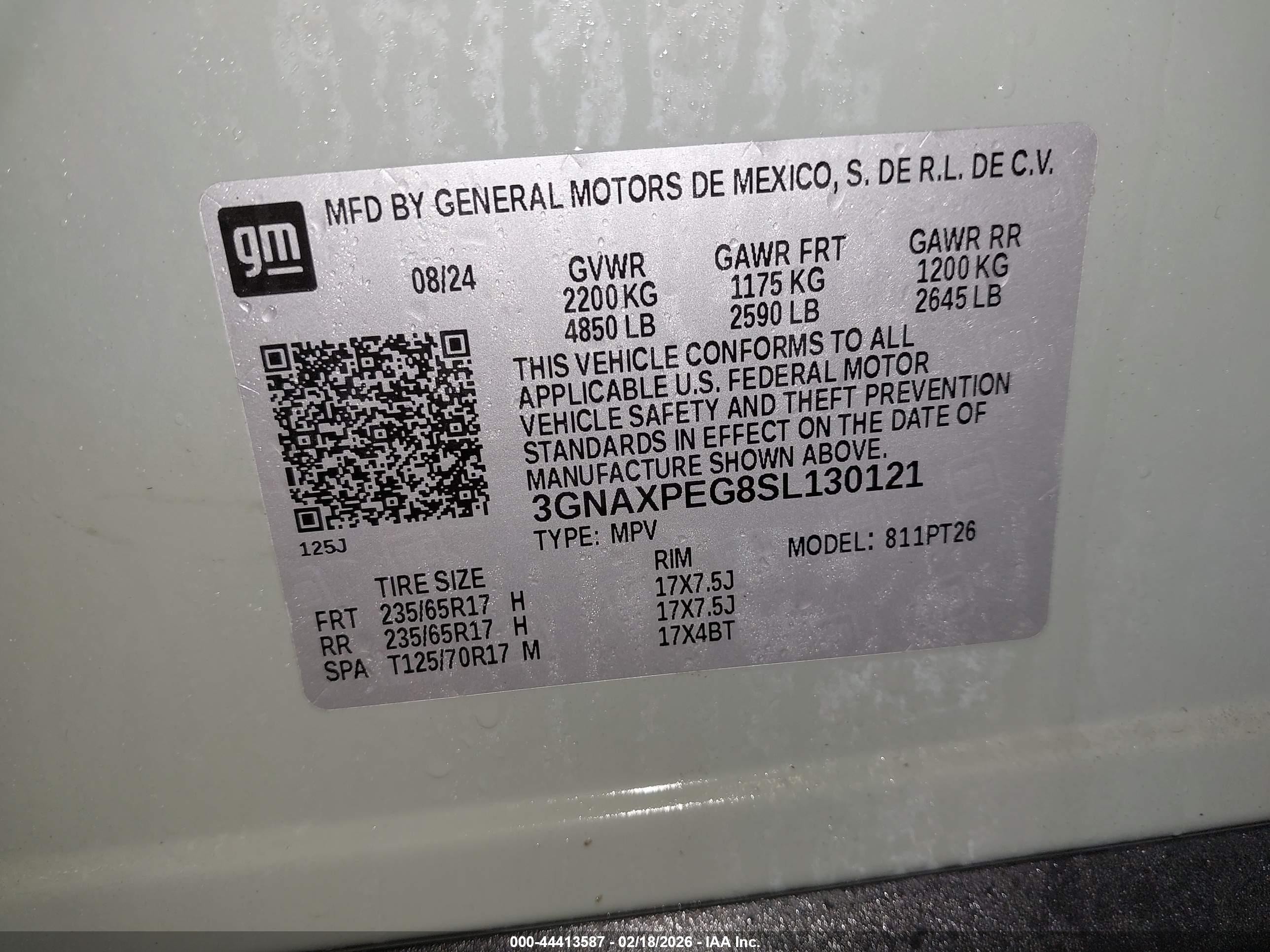 2025 Chevrolet Equinox Awd Lt Gray vin: 3GNAXPEG8SL130121
