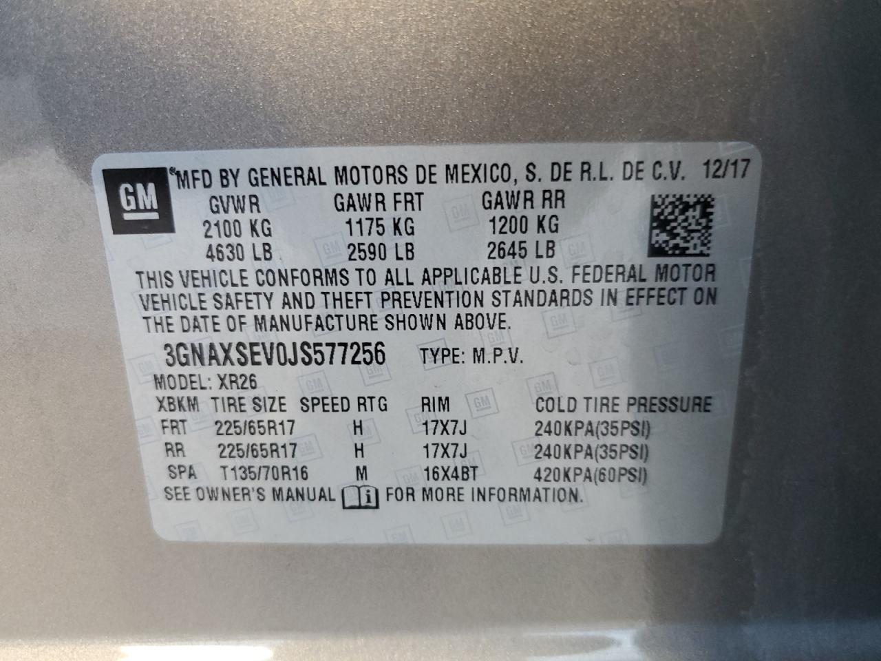 2018 Chevrolet Equinox Lt Gray vin: 3GNAXSEV0JS577256