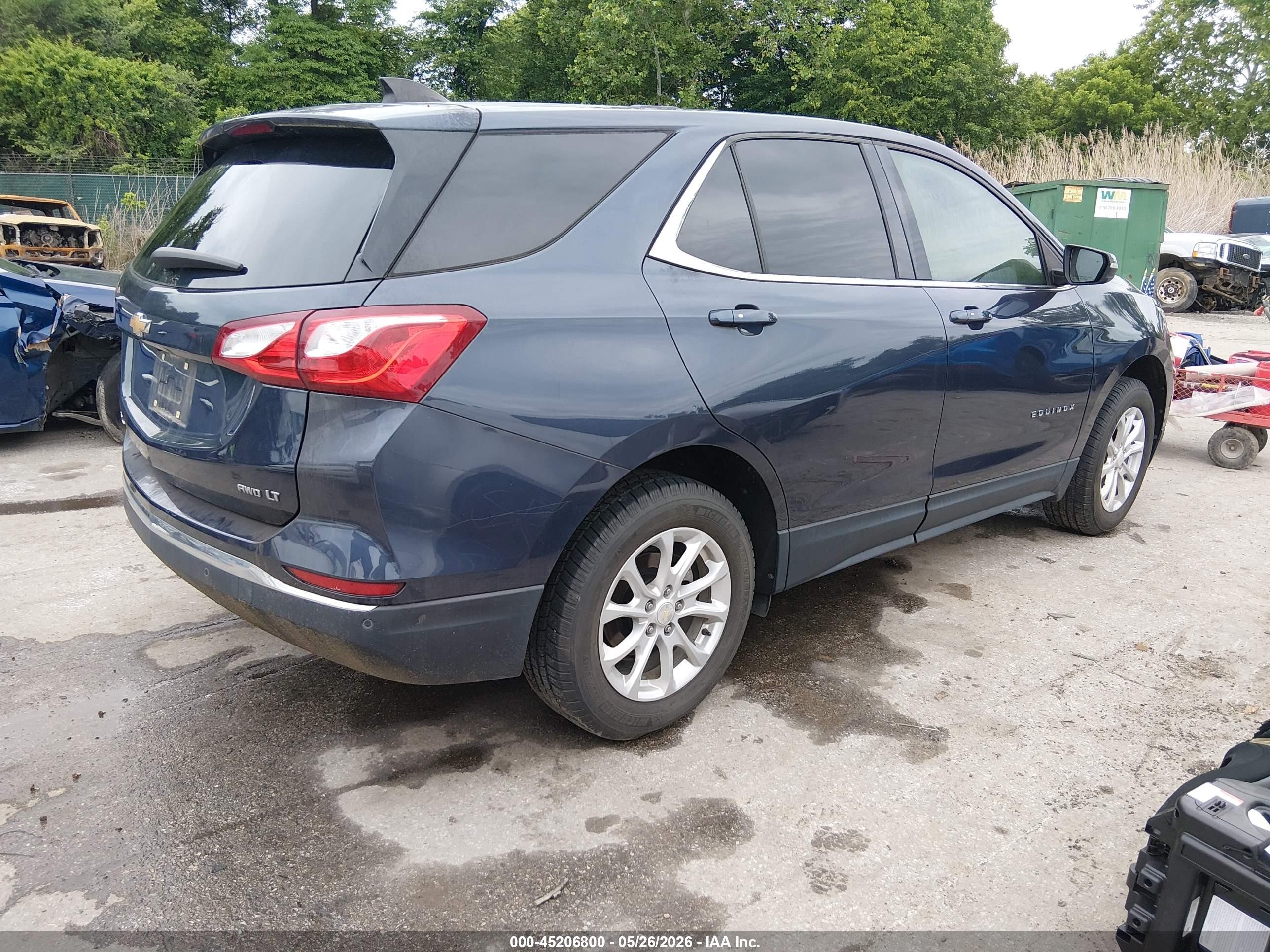 2018 Chevrolet Equinox Lt Серый vin: 3GNAXSEV6JL126486