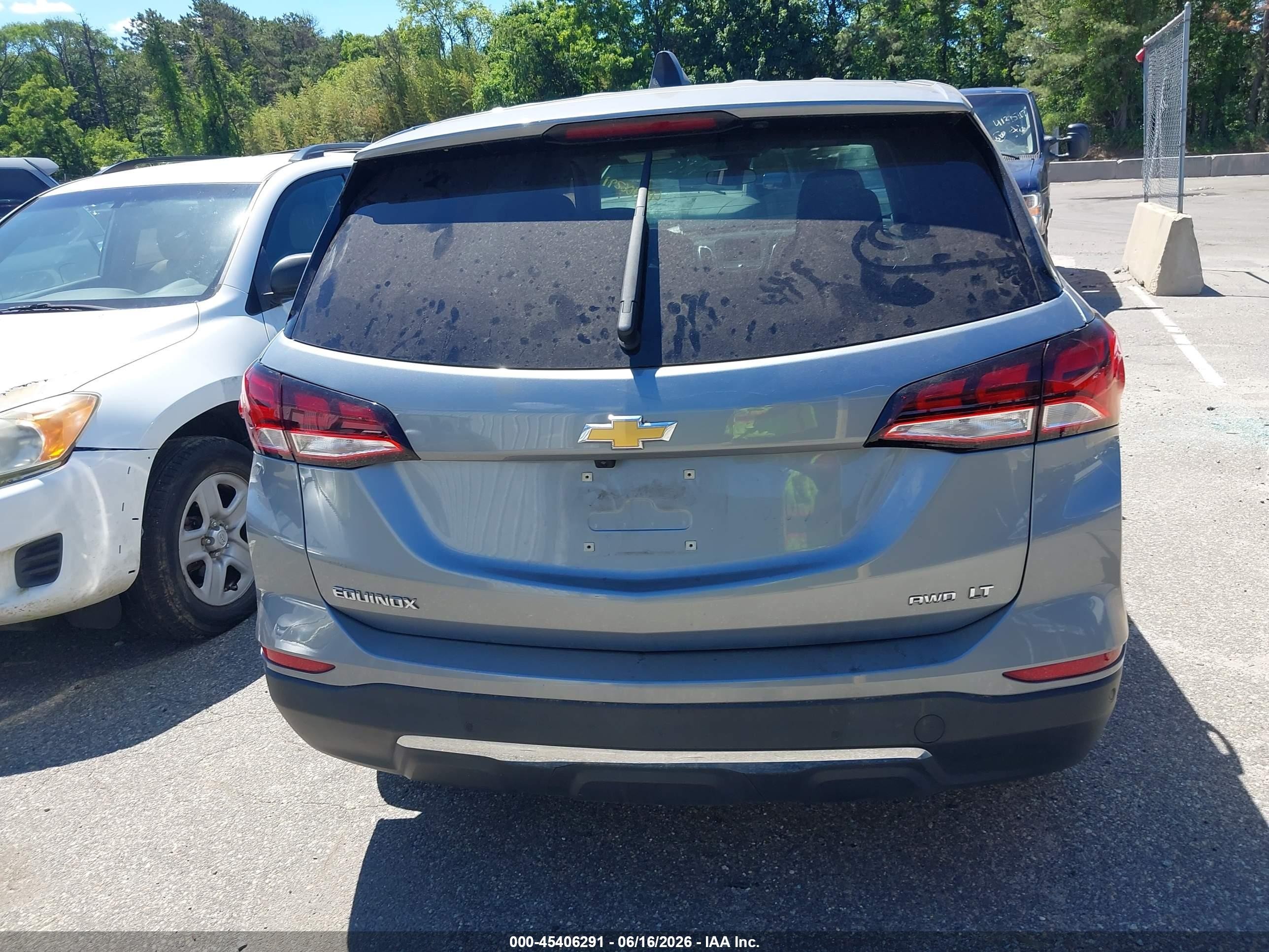 2023 Chevrolet Equinox Awd Lt Серый vin: 3GNAXUEG6PS208956