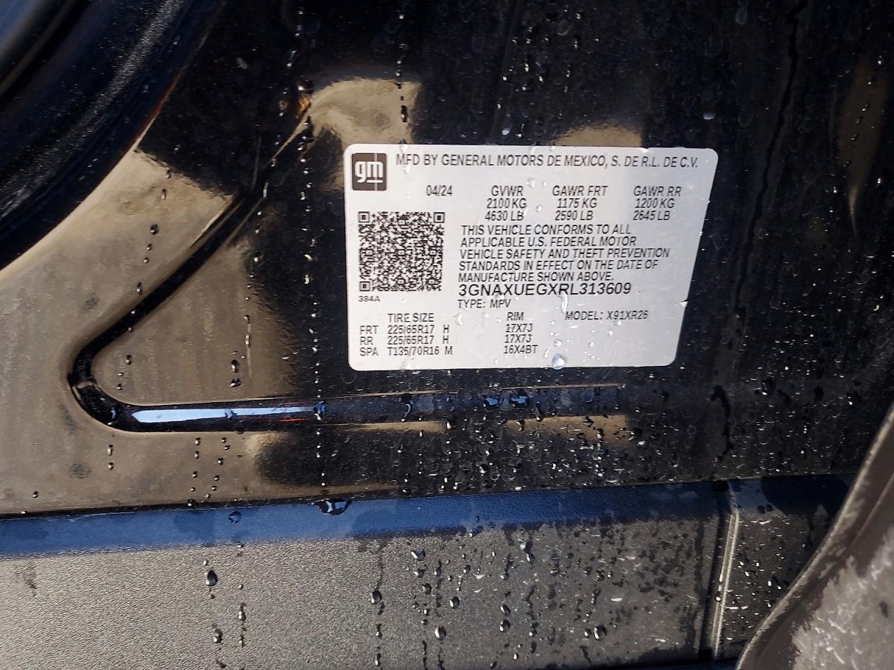 2024 Chevrolet Equinox Lt Black vin: 3GNAXUEGXRL313609