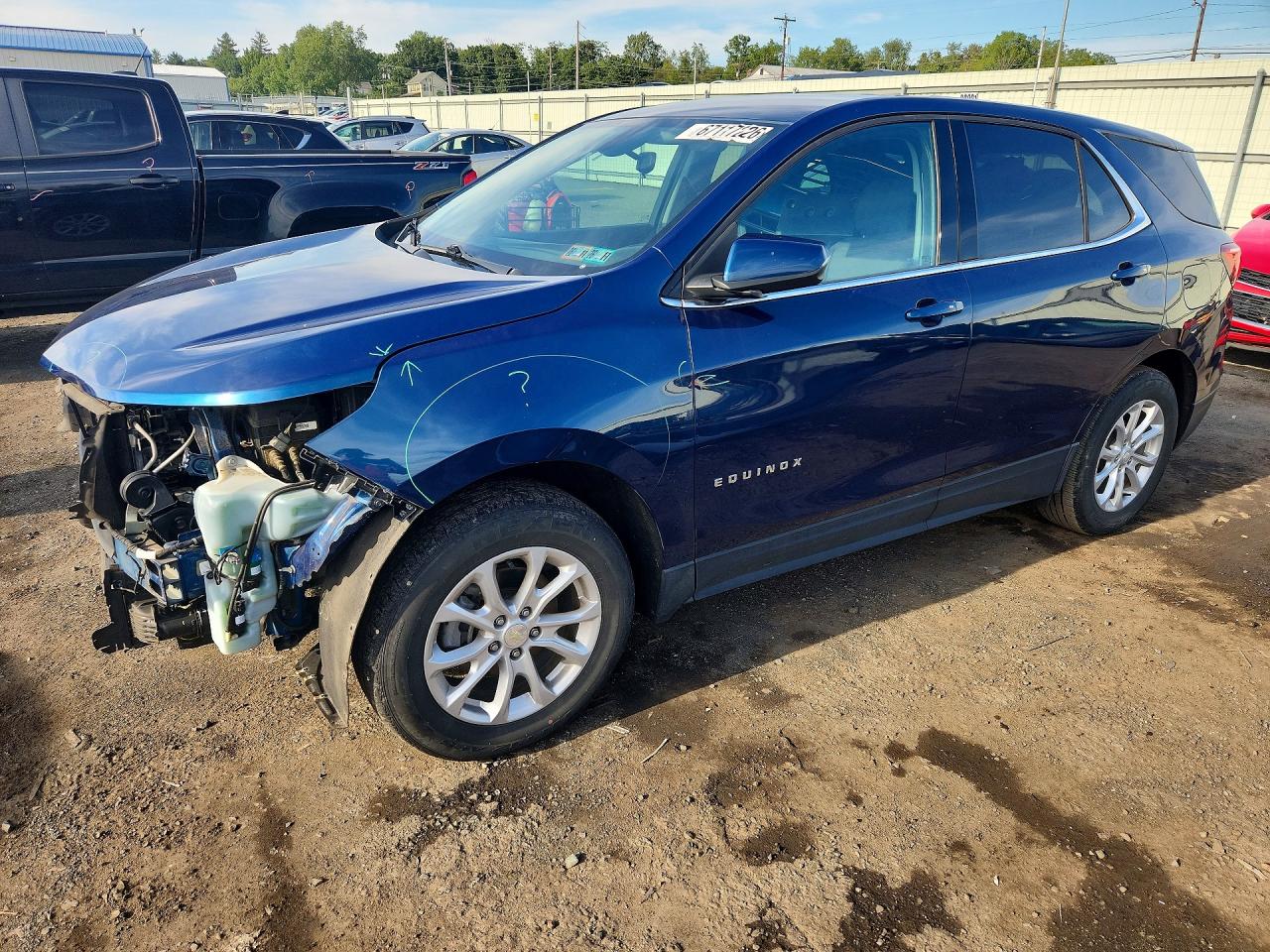 2019 Chevrolet Equinox Lt Blue vin: 3GNAXUEV2KL398935