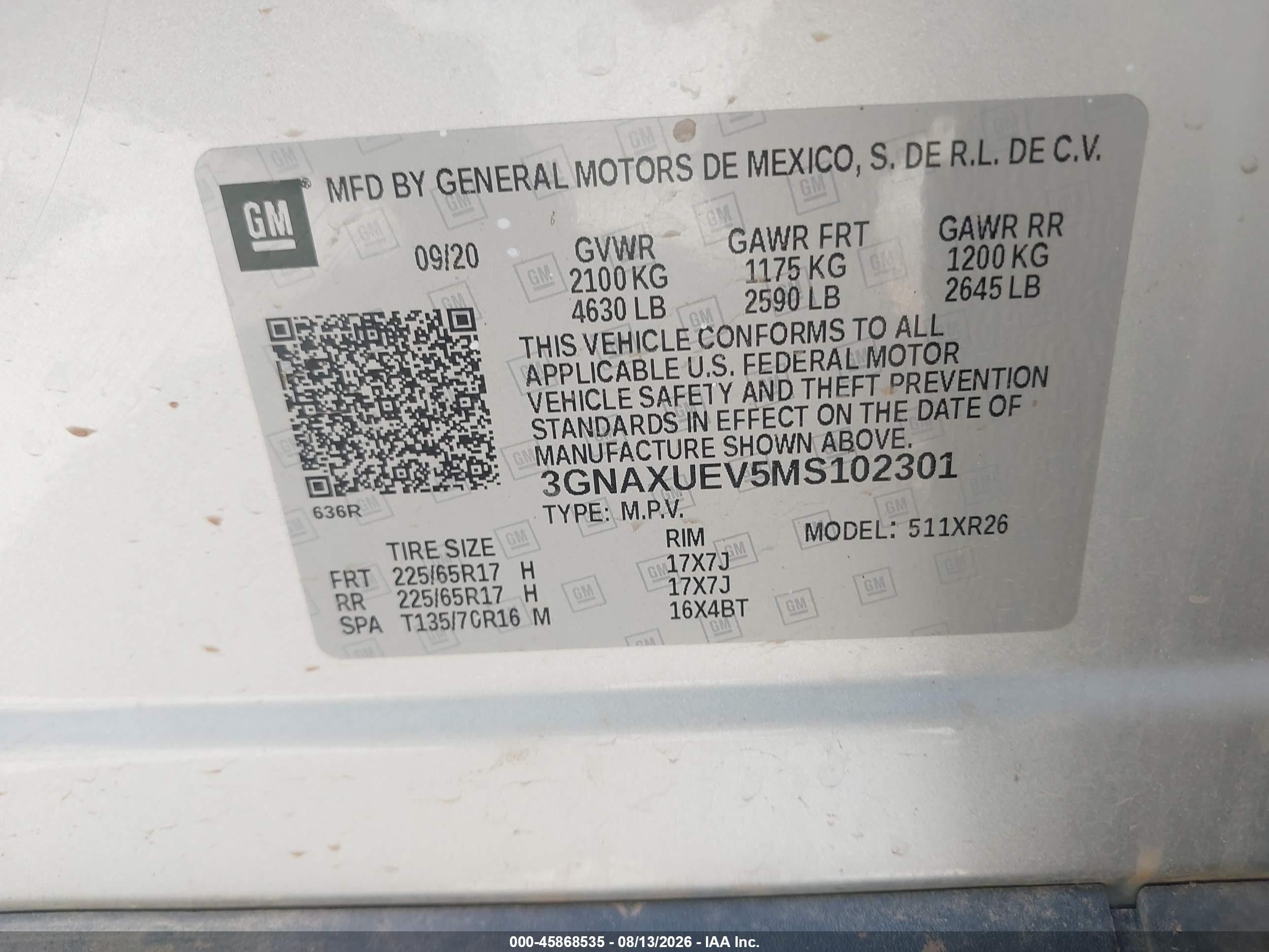2021 Chevrolet Equinox Awd Lt Silver vin: 3GNAXUEV5MS102301