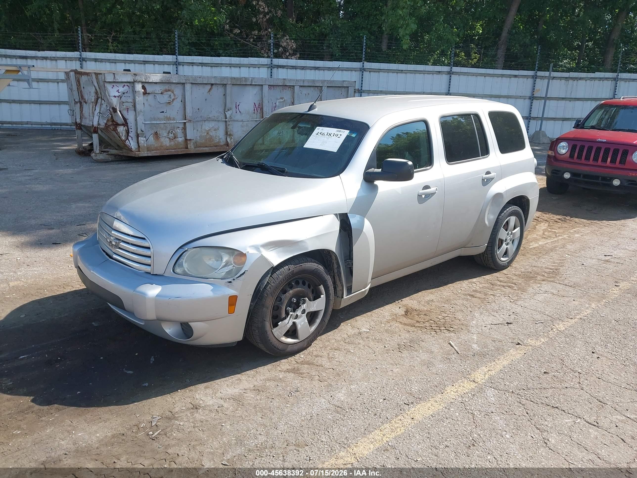 2010 Chevrolet Hhr Ls Silver vin: 3GNBAADB3AS601346