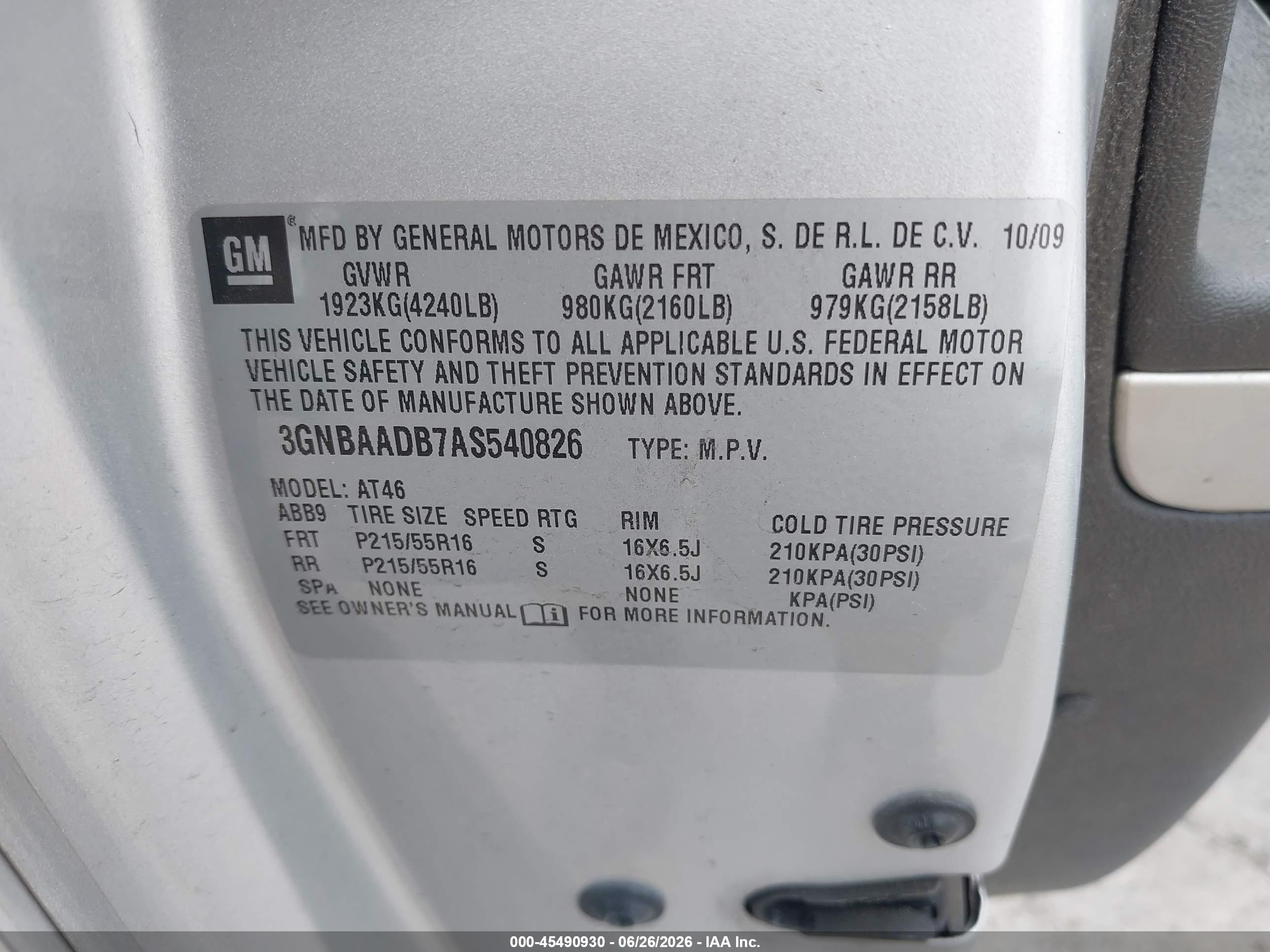 2010 Chevrolet Hhr Ls Silver vin: 3GNBAADB7AS540826