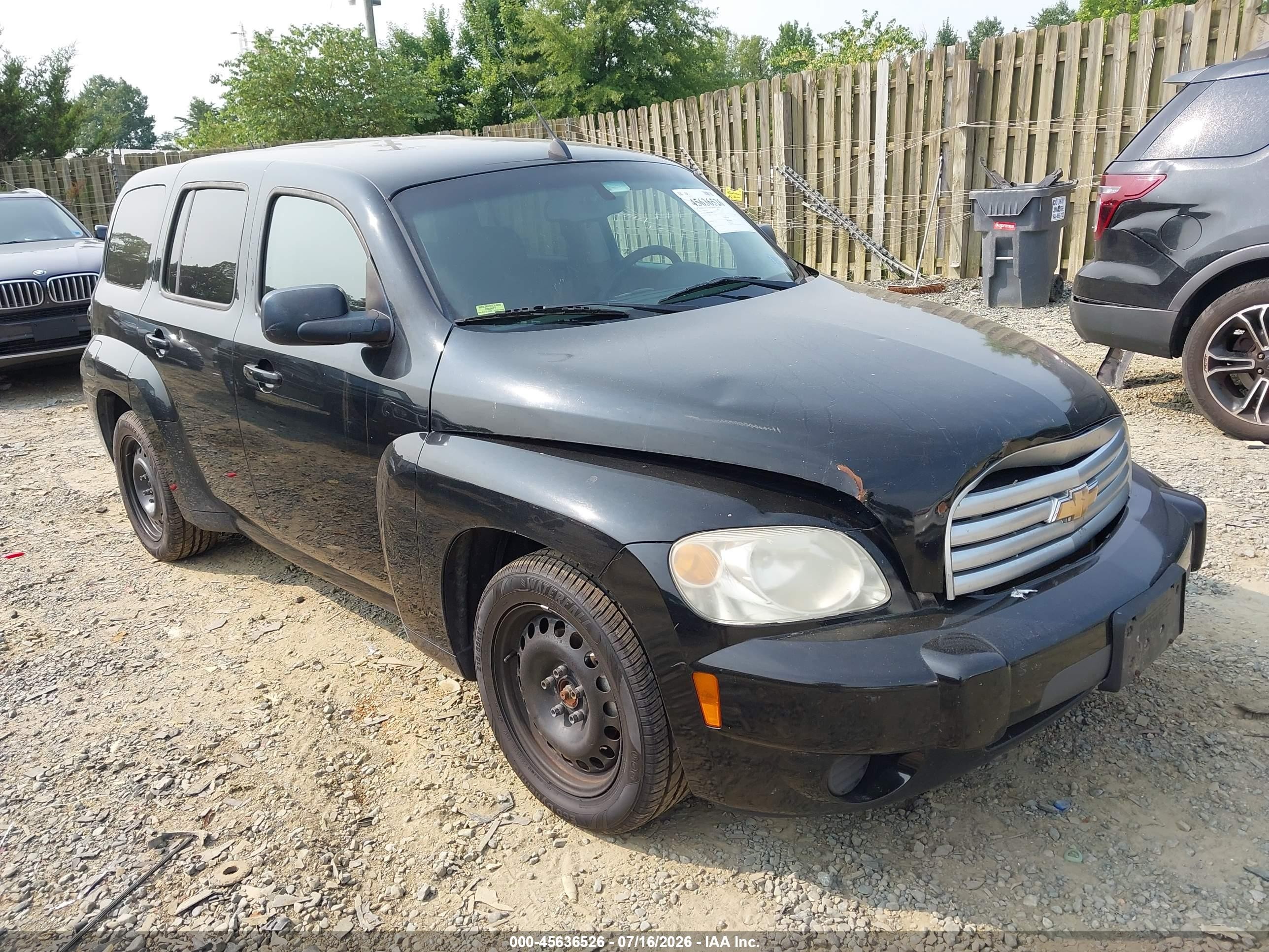 2010 Chevrolet Hhr Ls Black vin: 3GNBAADB7AS623849