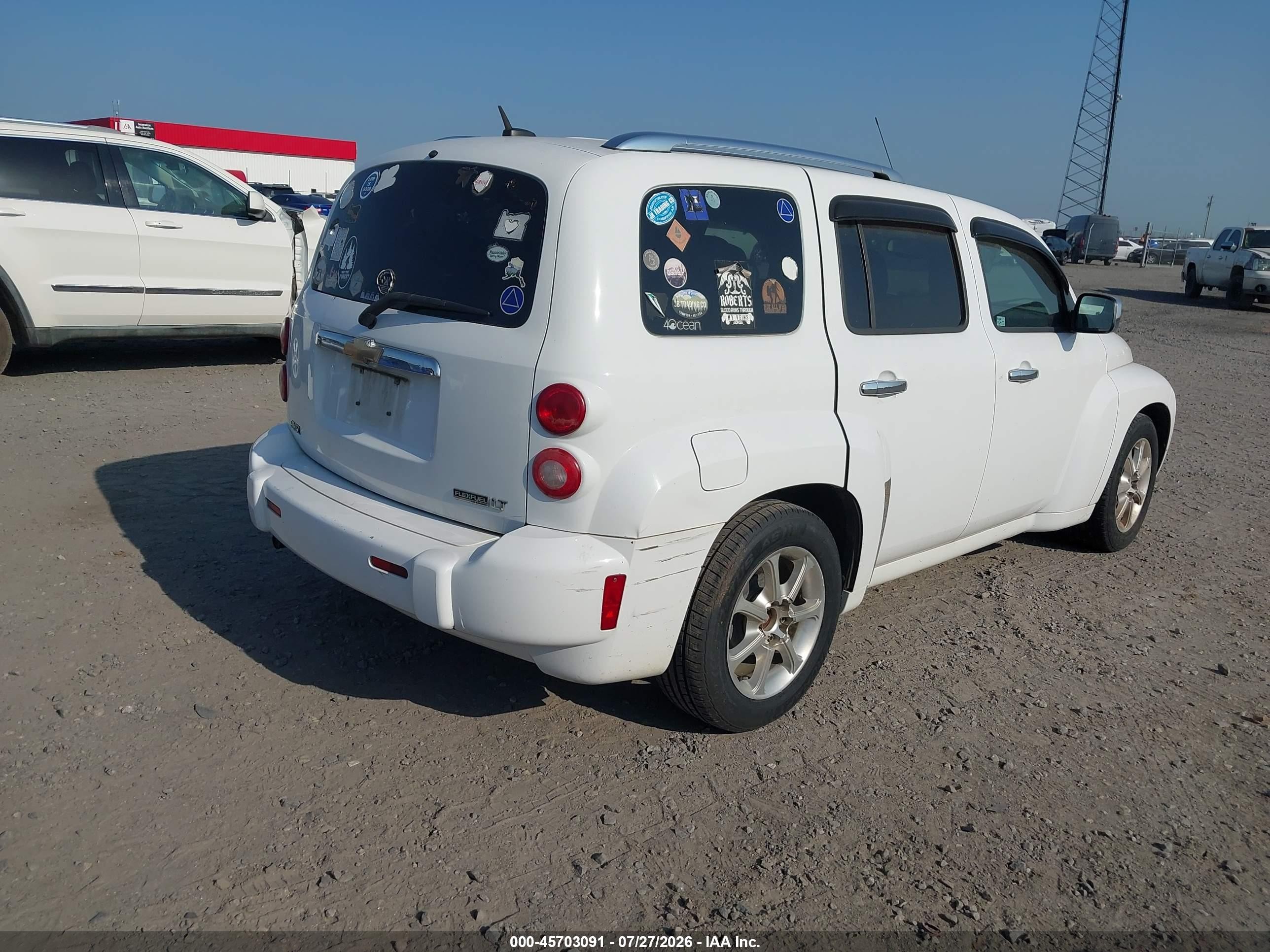 2010 Chevrolet Hhr Lt White vin: 3GNBABDB0AS624458