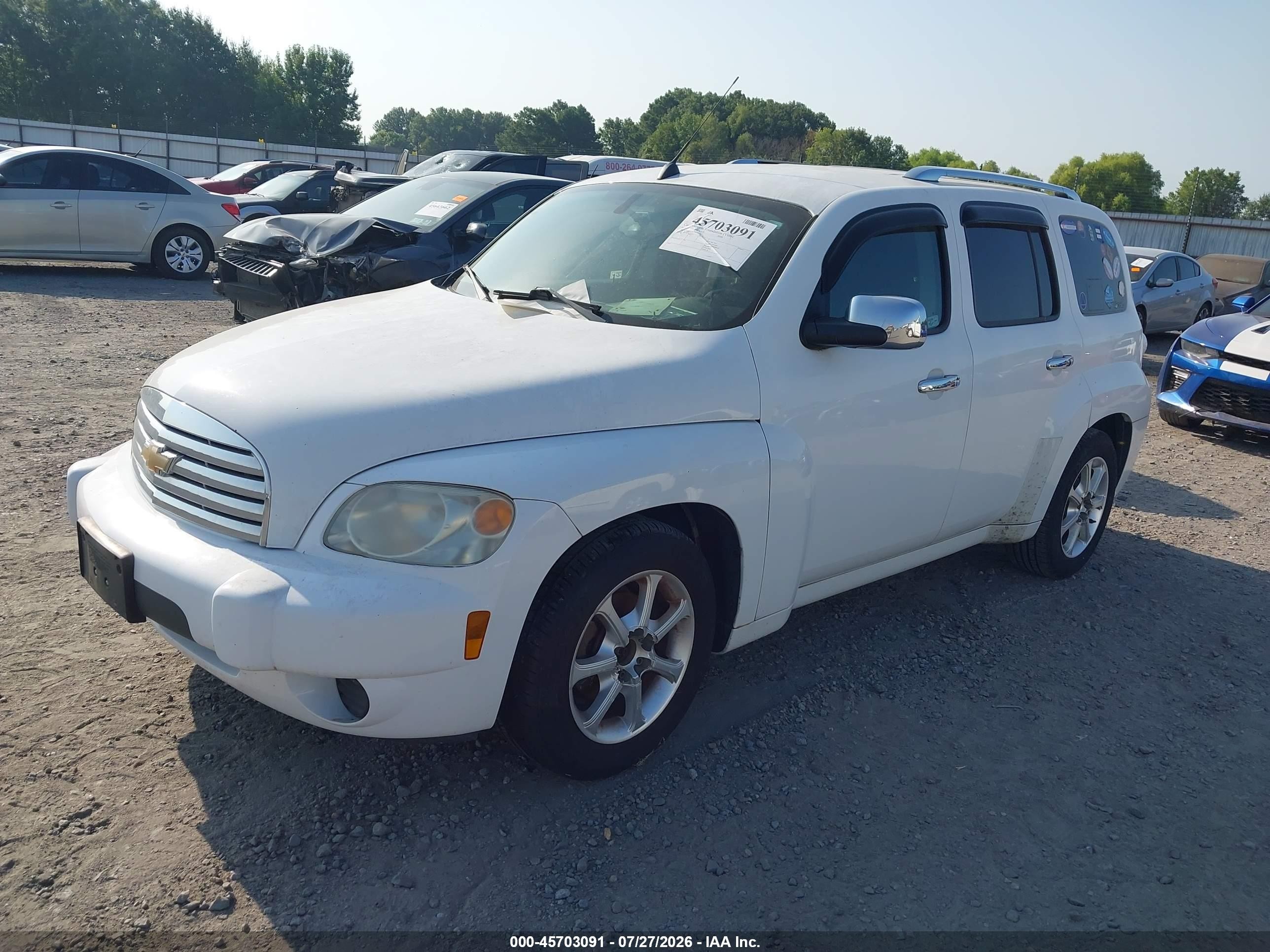 2010 Chevrolet Hhr Lt White vin: 3GNBABDB0AS624458