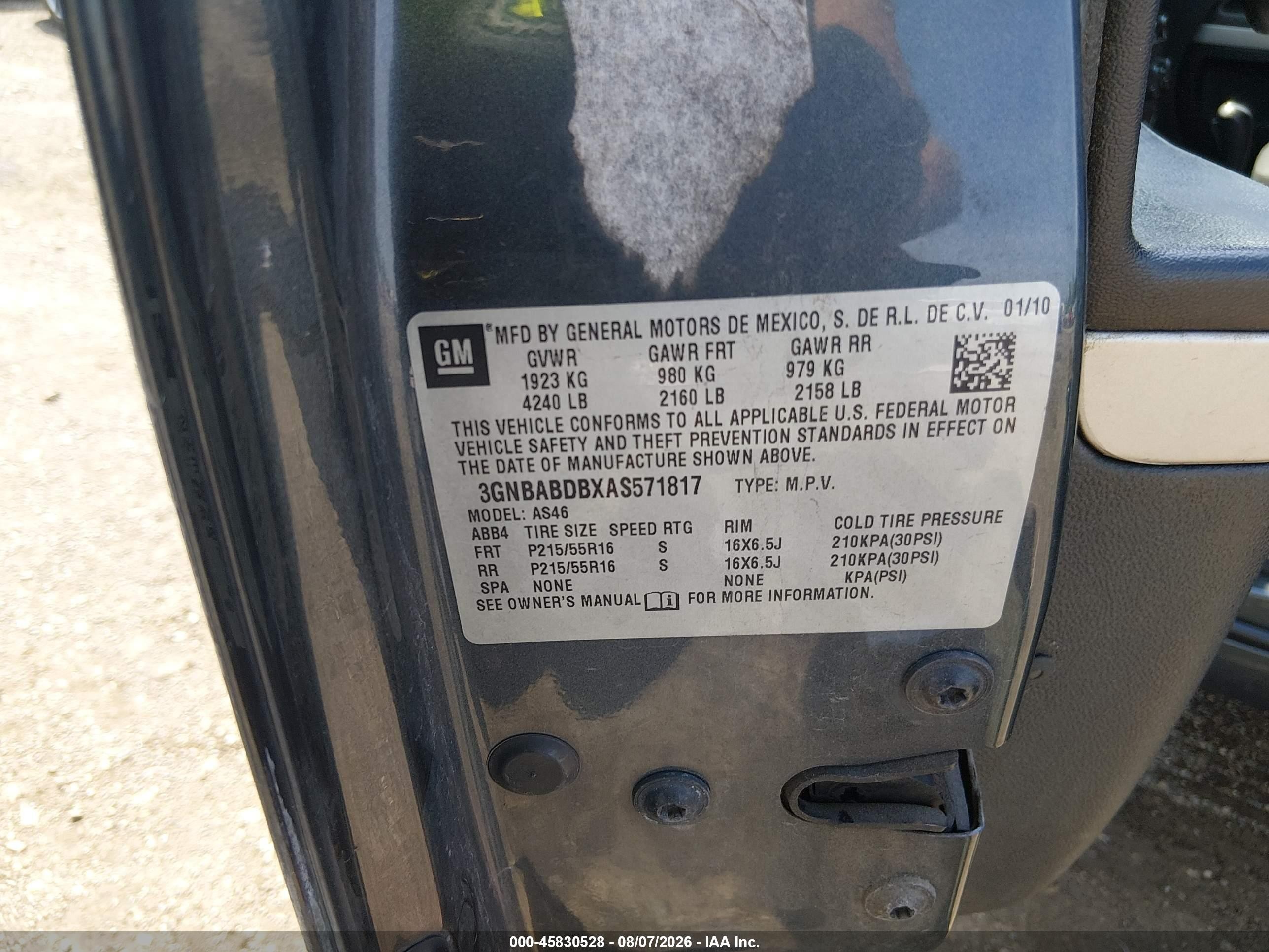 2010 Chevrolet Hhr Lt Silver vin: 3GNBABDBXAS571817