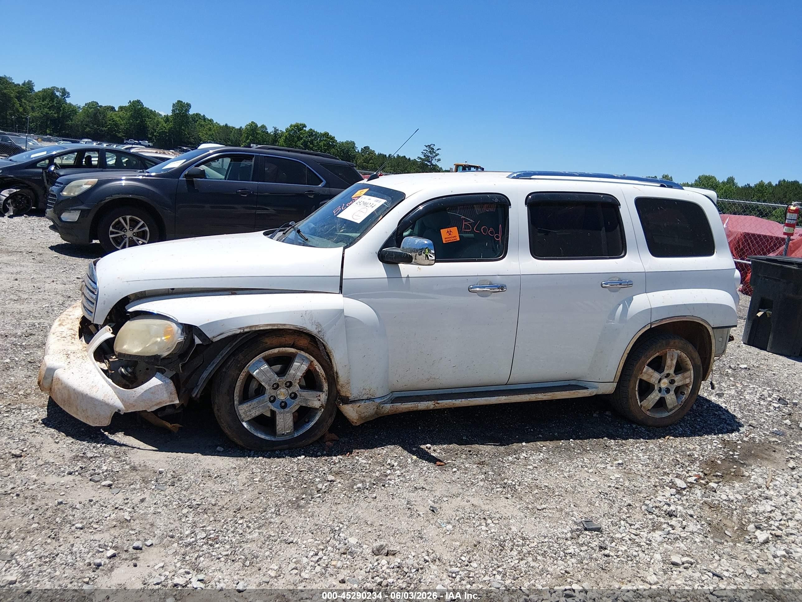 2010 Chevrolet Hhr Lt White vin: 3GNBACDV1AS538799