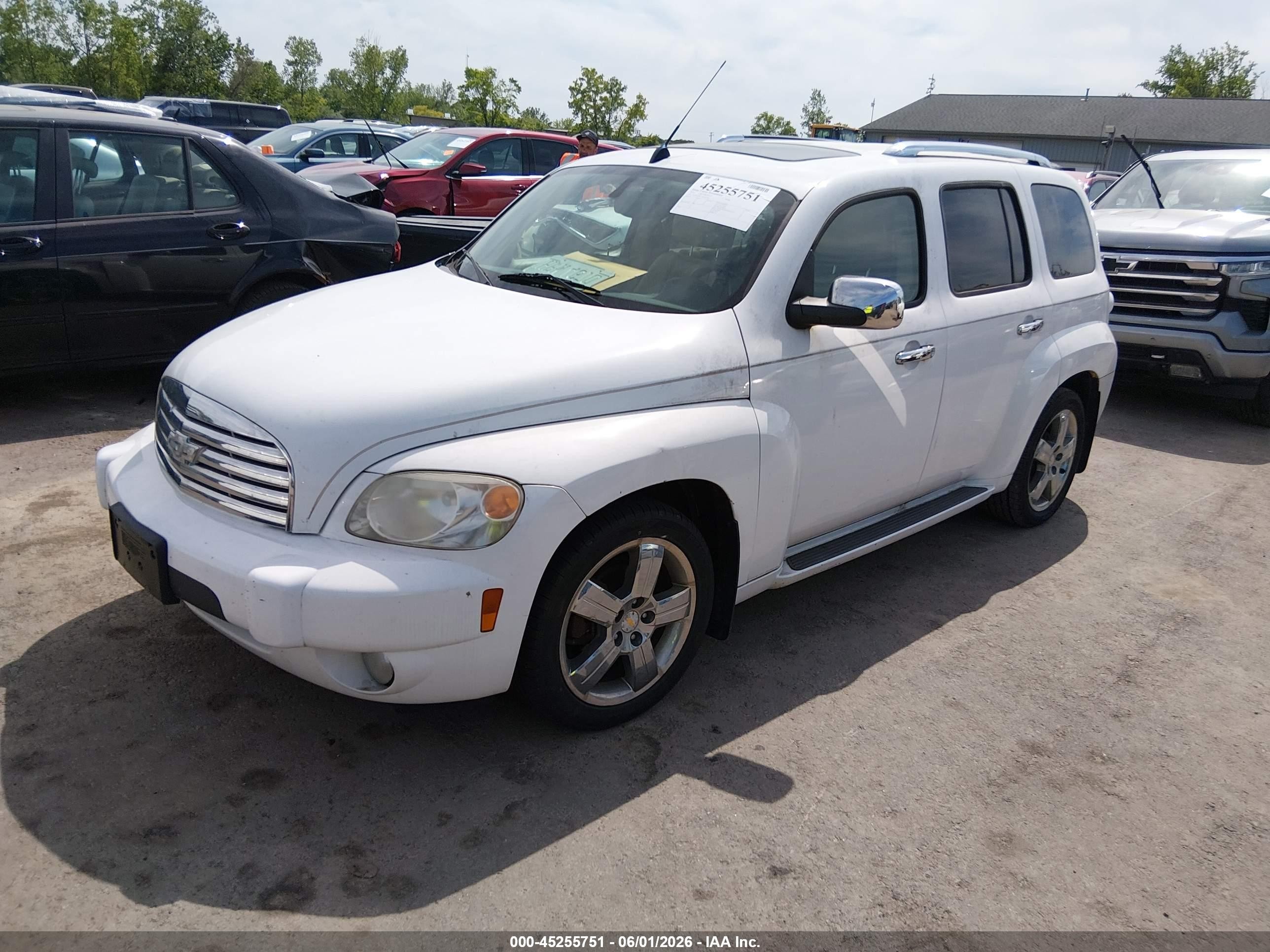 2010 Chevrolet Hhr Lt White vin: 3GNBACDV3AS583582