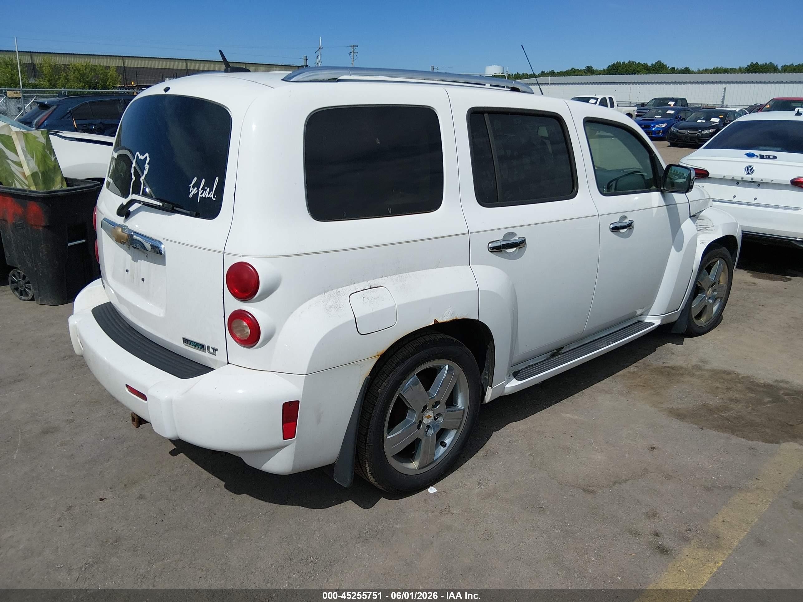 2010 Chevrolet Hhr Lt White vin: 3GNBACDV3AS583582