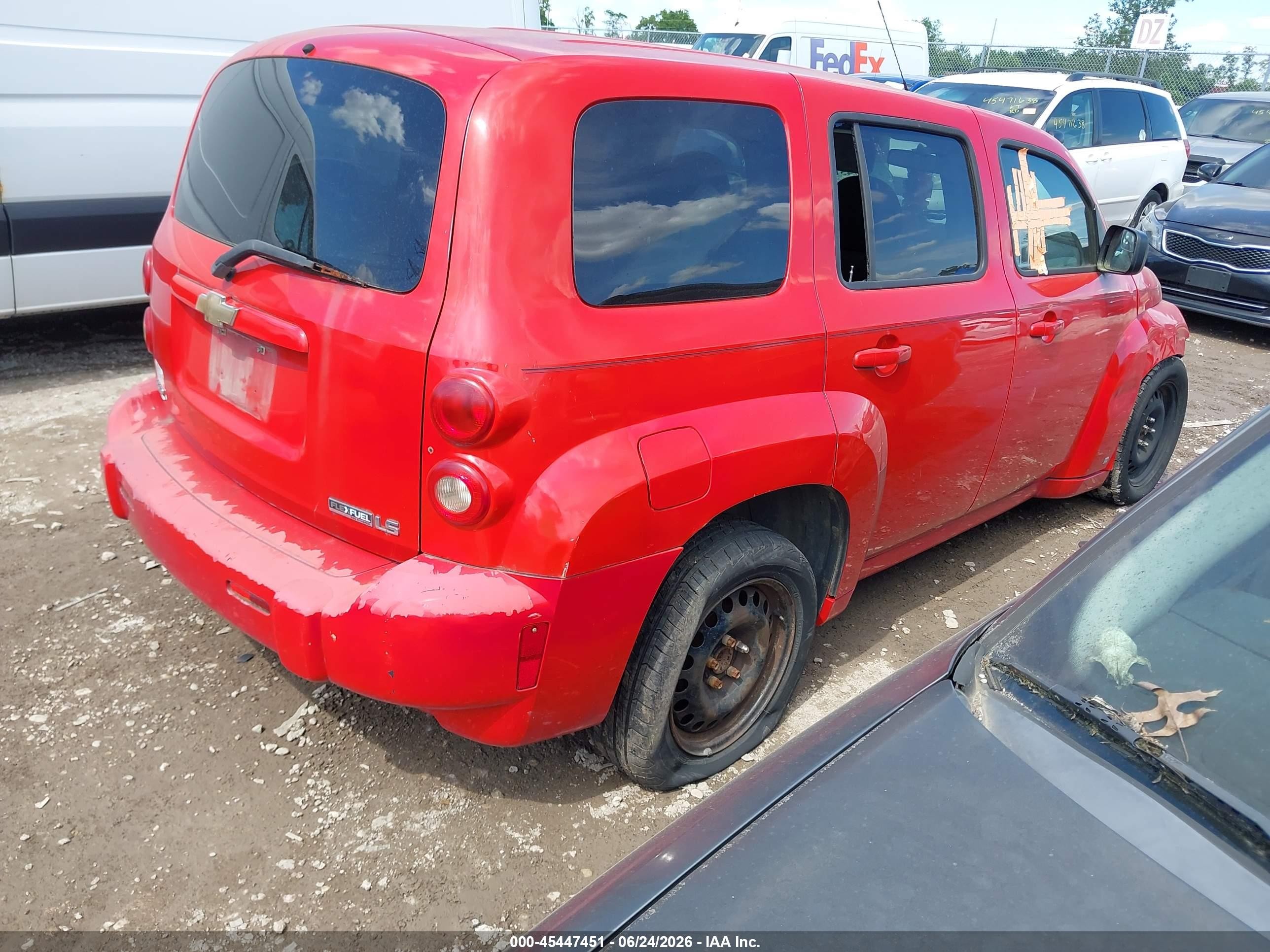 2009 Chevrolet Hhr Ls Red vin: 3GNCA13B19S597766