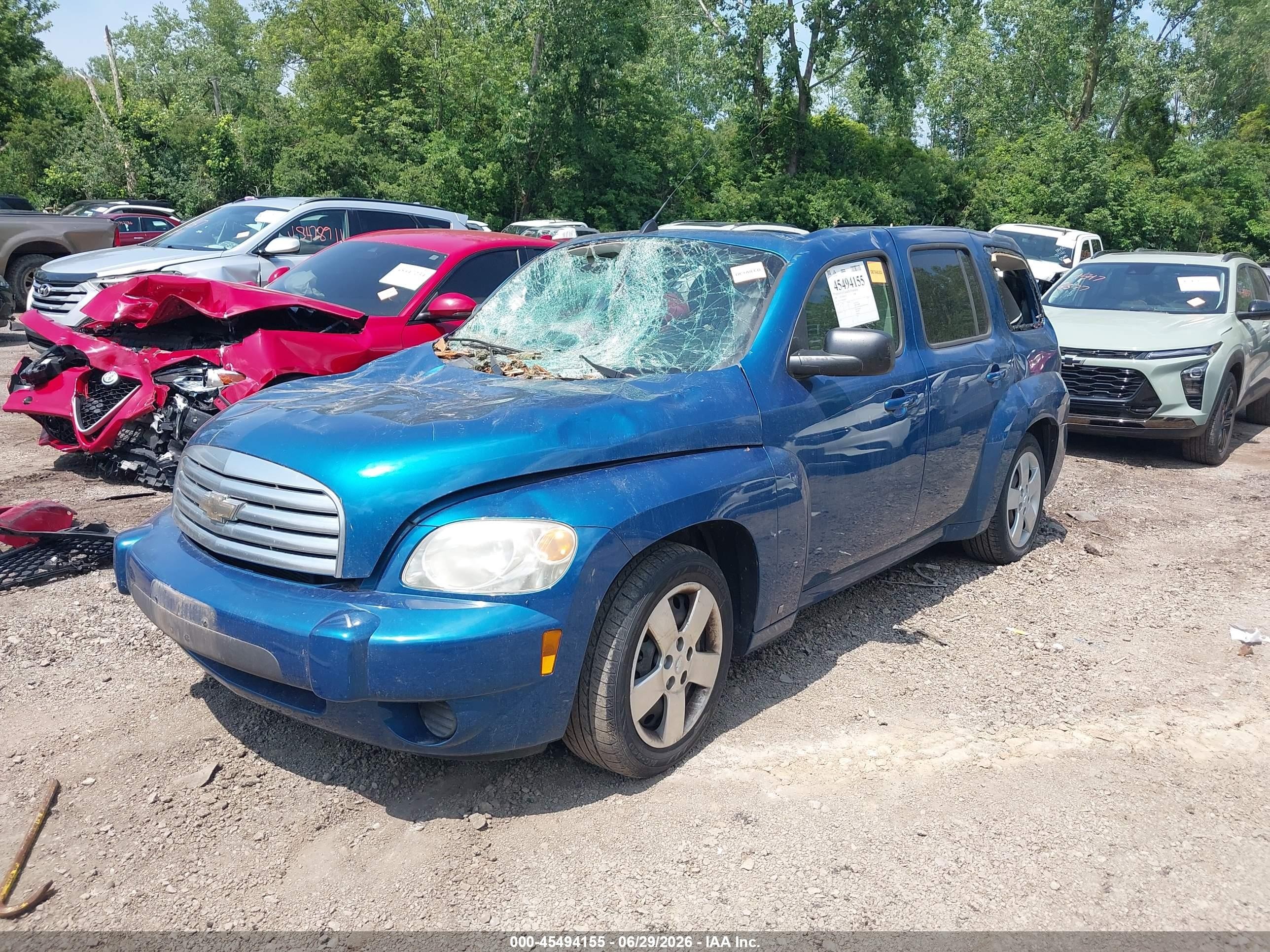 2009 Chevrolet Hhr Ls Blue vin: 3GNCA13B49S646037