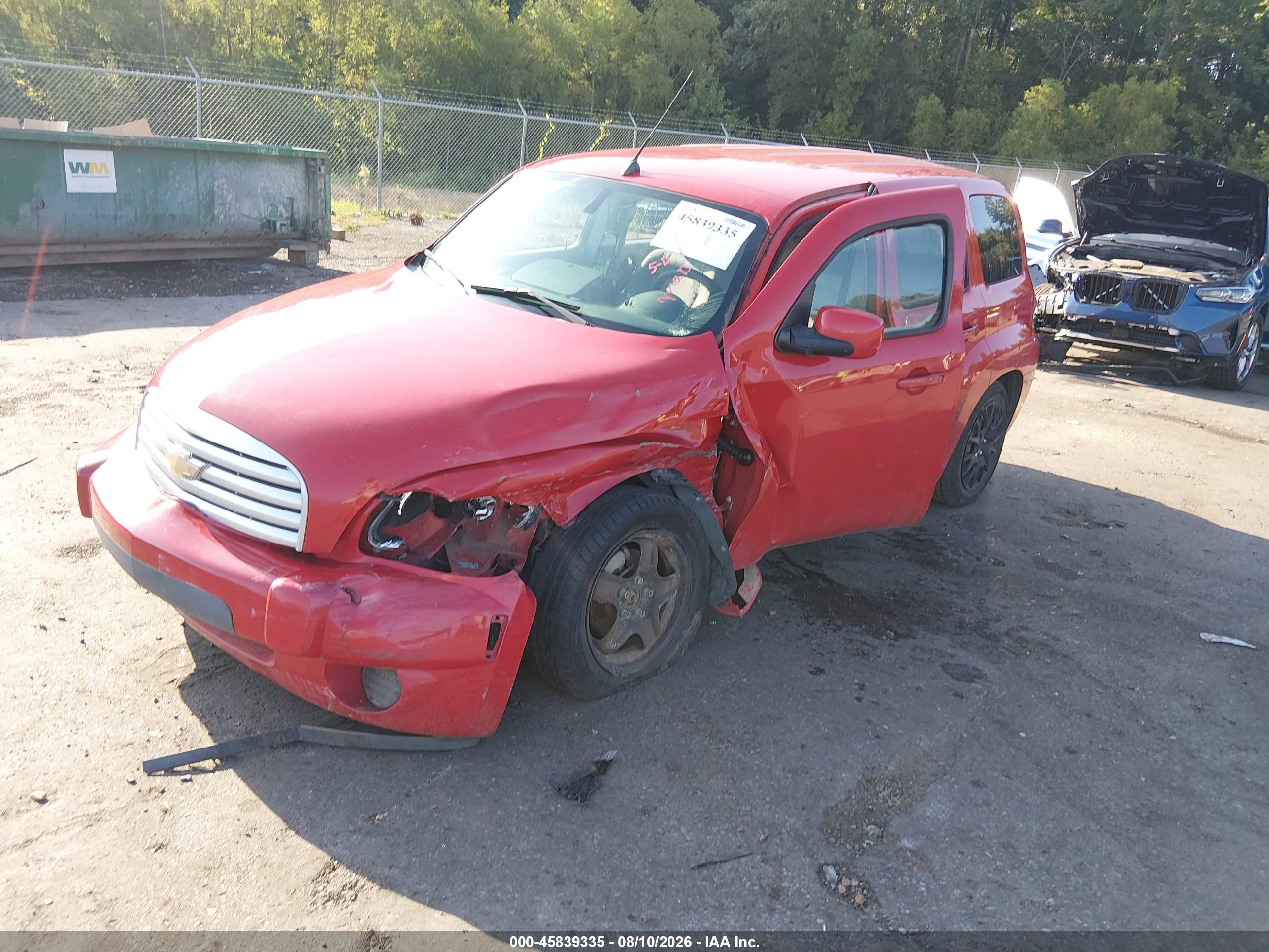 2008 Chevrolet Hhr Lt Red vin: 3GNCA23D48S657108