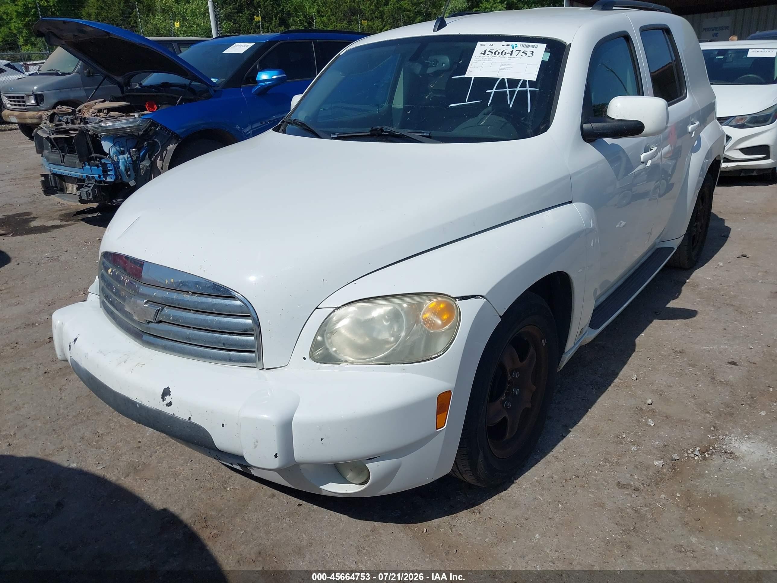 2008 Chevrolet Hhr Lt White vin: 3GNCA23P28S702976