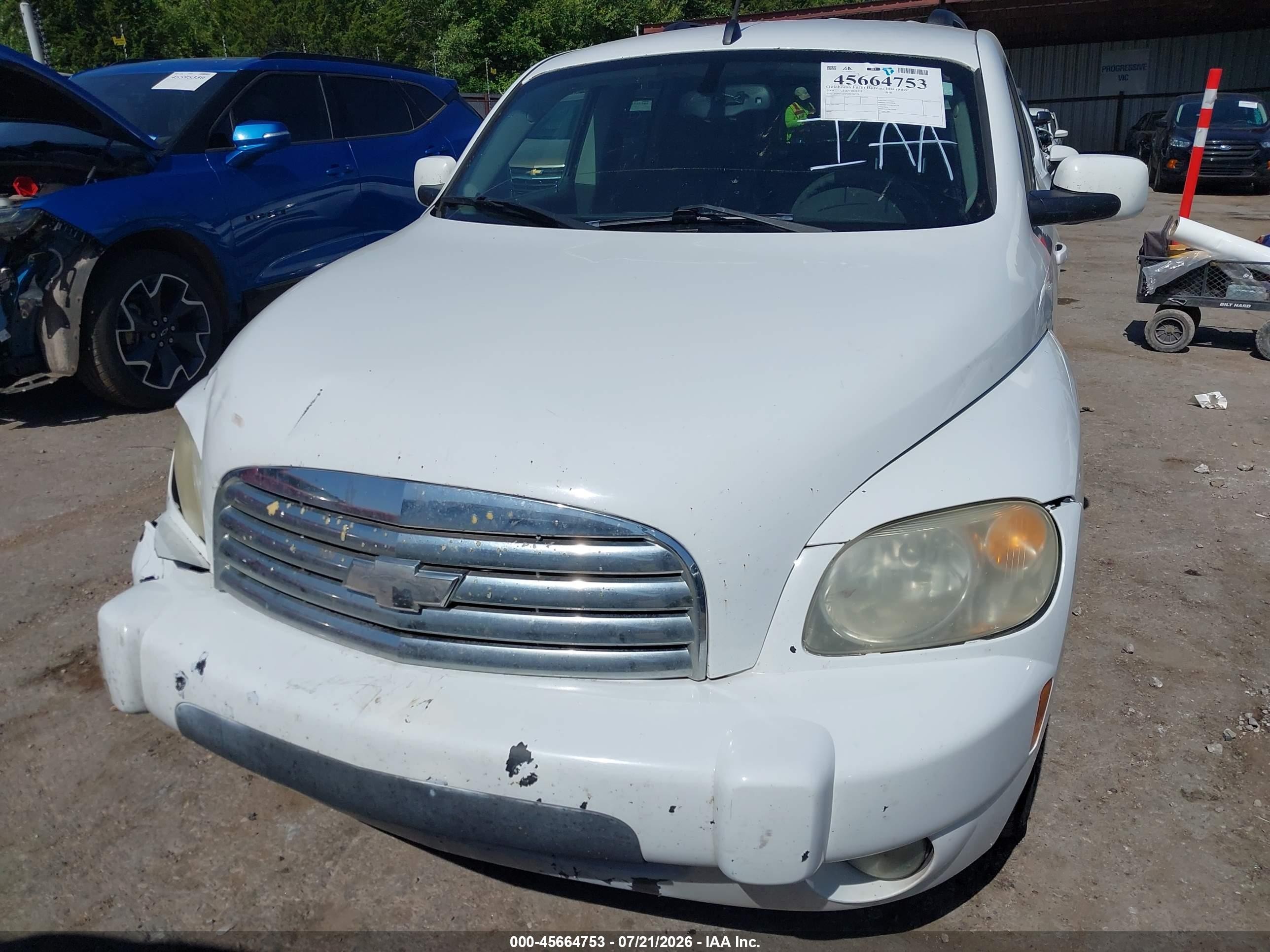 2008 Chevrolet Hhr Lt White vin: 3GNCA23P28S702976