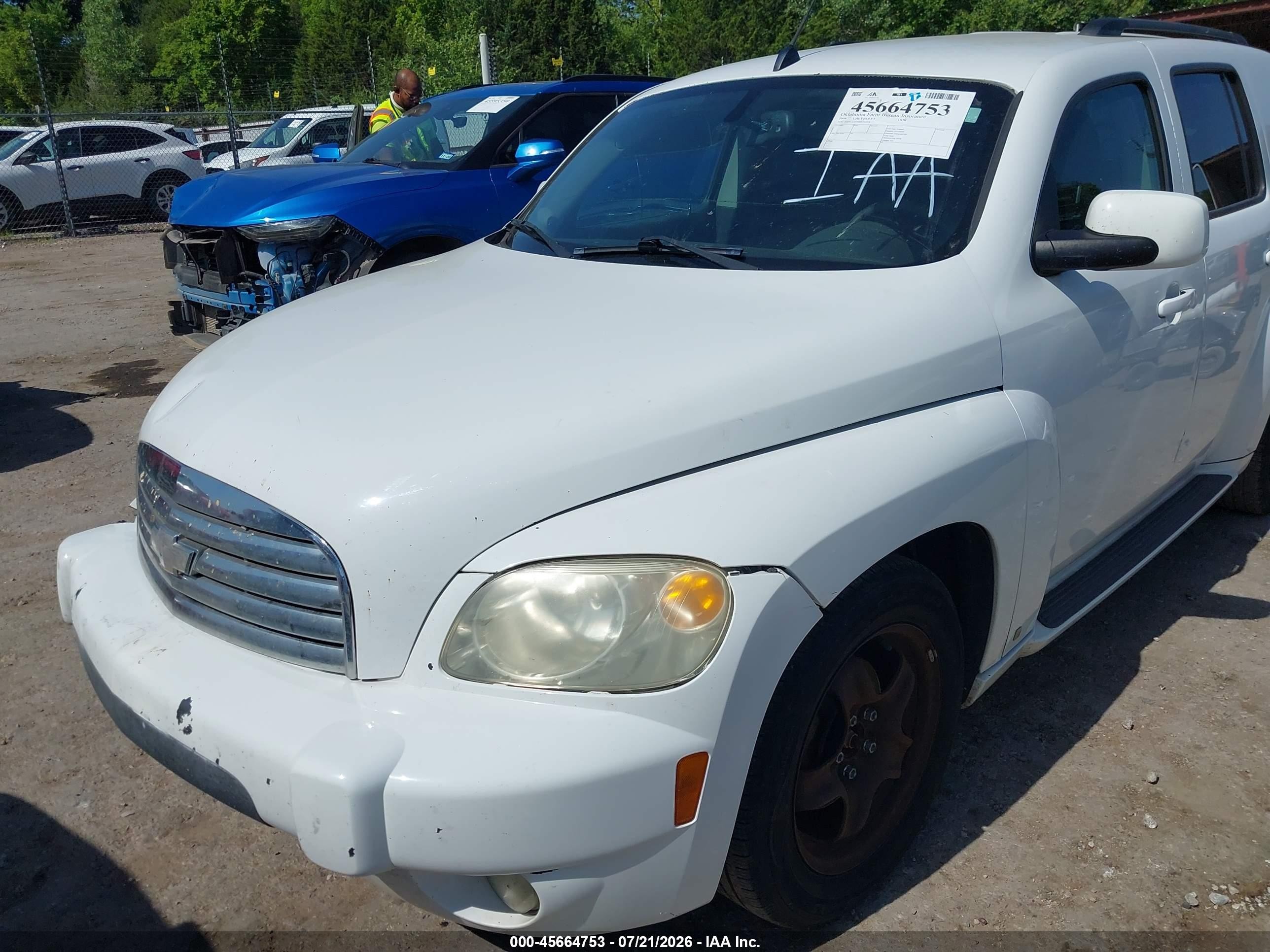 2008 Chevrolet Hhr Lt White vin: 3GNCA23P28S702976