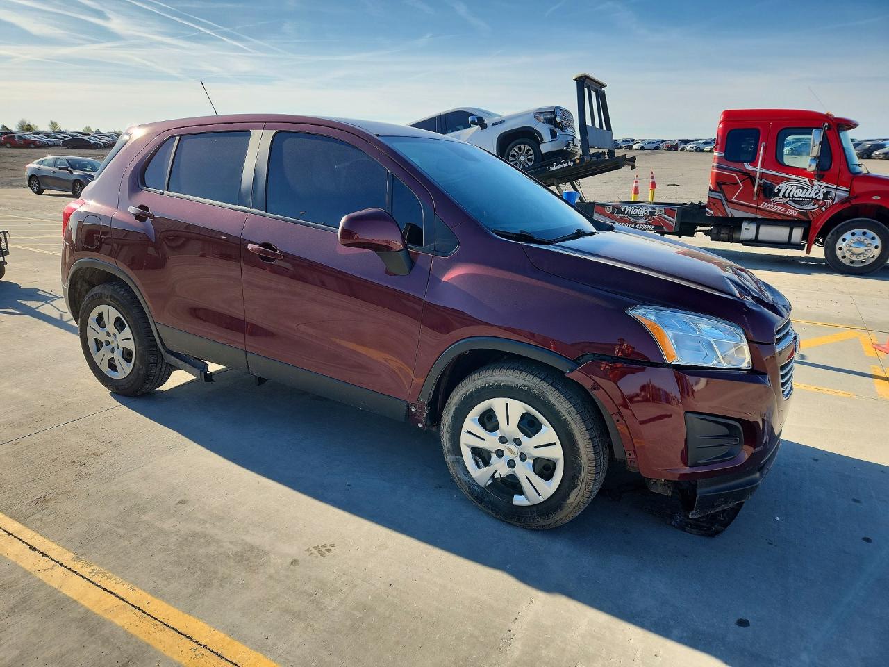 2016 Chevrolet Trax Ls Red vin: 3GNCJKSB2GL249120