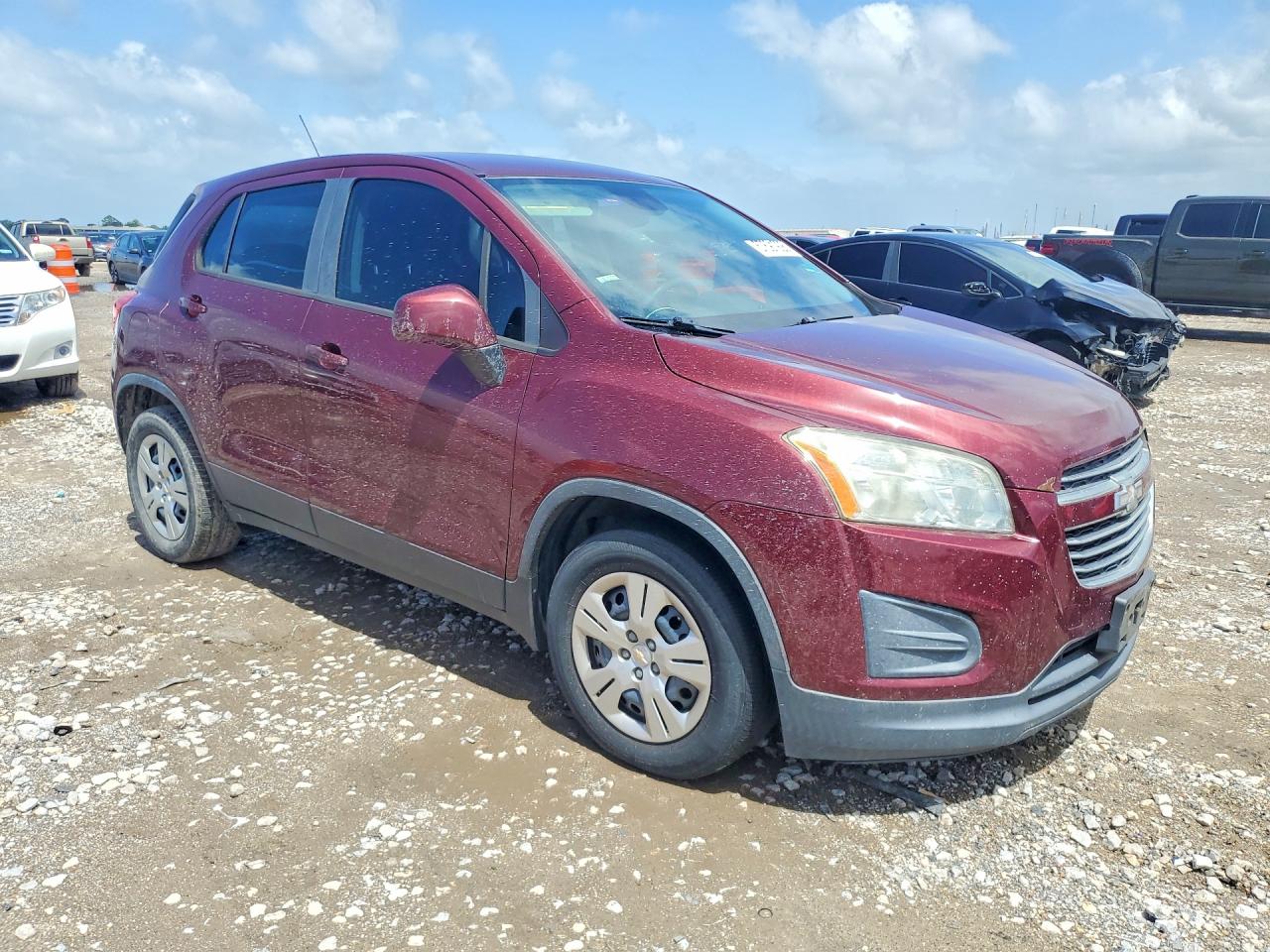 2016 Chevrolet Trax Ls Burgundy vin: 3GNCJKSB3GL238367