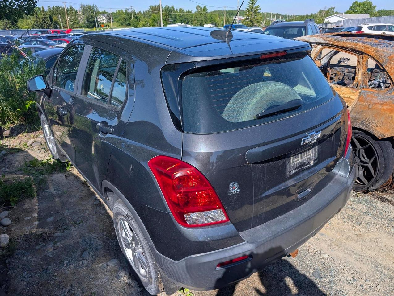 2015 Chevrolet Trax Ls Charcoal vin: 3GNCJKSB8FL173000