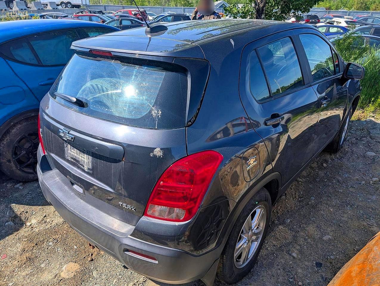 2015 Chevrolet Trax Ls Charcoal vin: 3GNCJKSB8FL173000