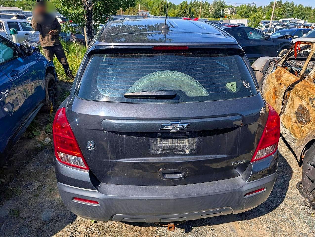 2015 Chevrolet Trax Ls Charcoal vin: 3GNCJKSB8FL173000