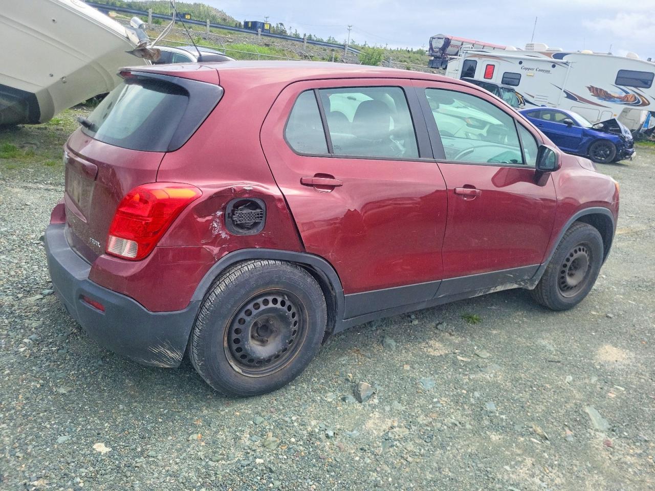 2015 Chevrolet Trax Ls Темно-бордовый vin: 3GNCJKSB9FL201354