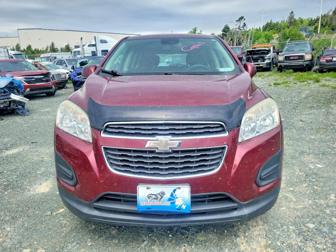 2015 Chevrolet Trax Ls Темно-бордовый vin: 3GNCJKSB9FL201354