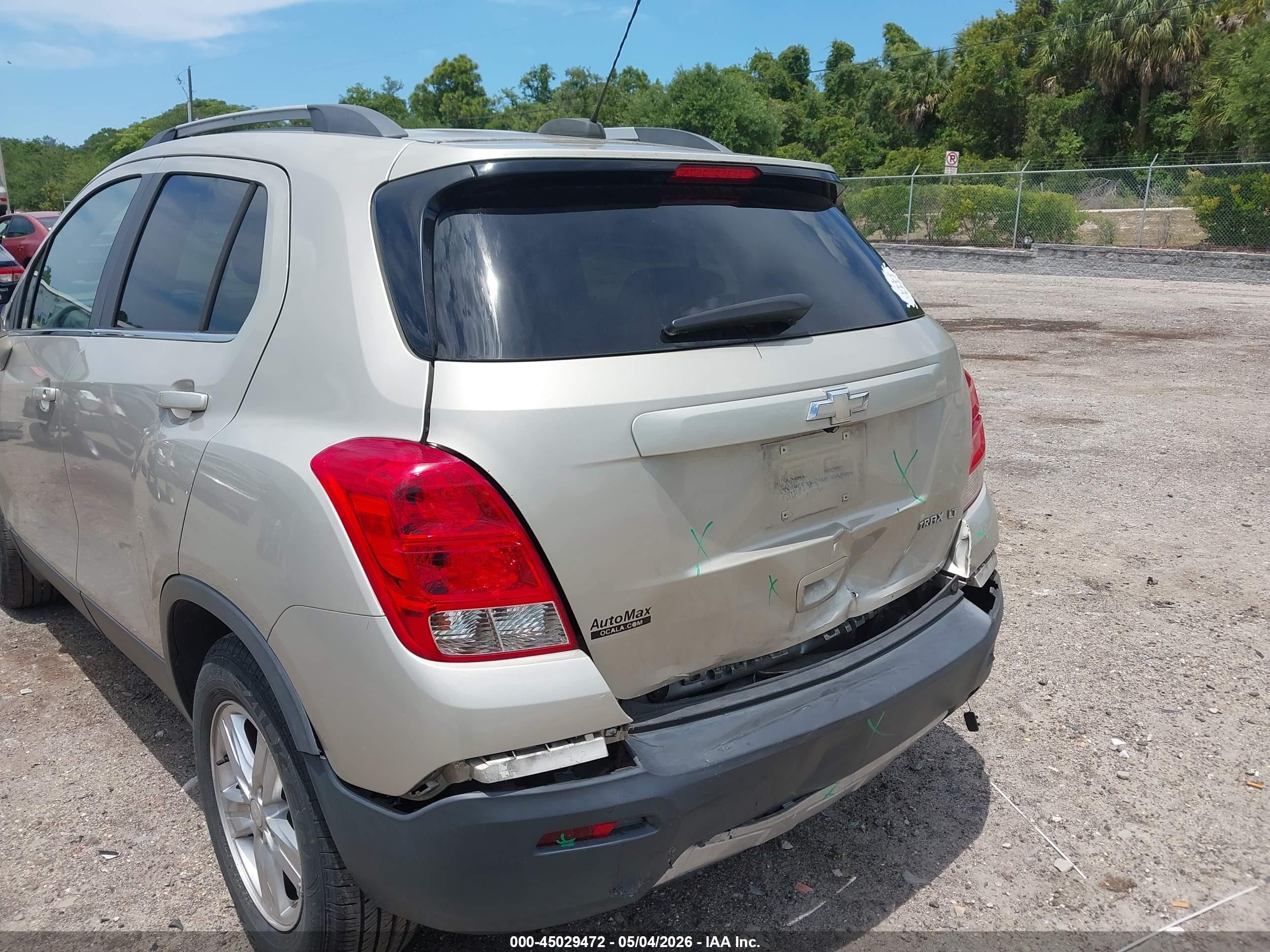 2016 Chevrolet Trax Lt Beige vin: 3GNCJLSB0GL224108