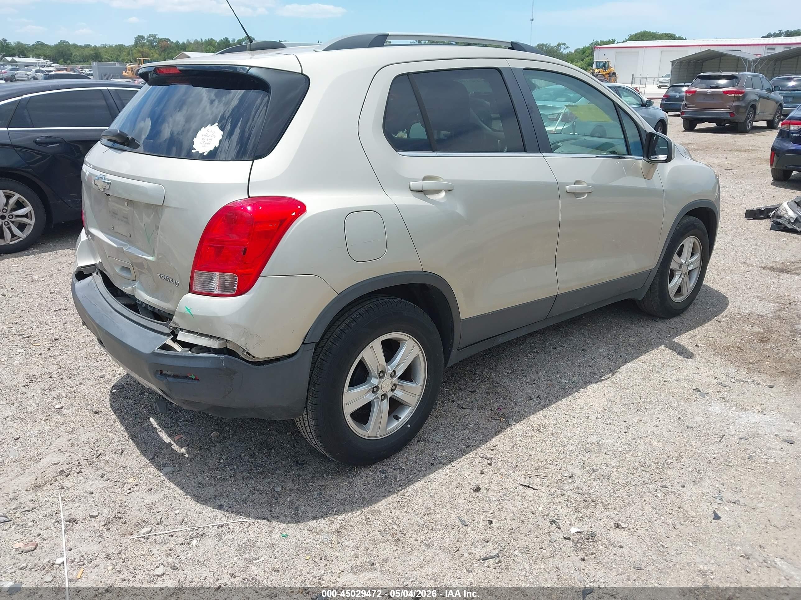 2016 Chevrolet Trax Lt Beige vin: 3GNCJLSB0GL224108