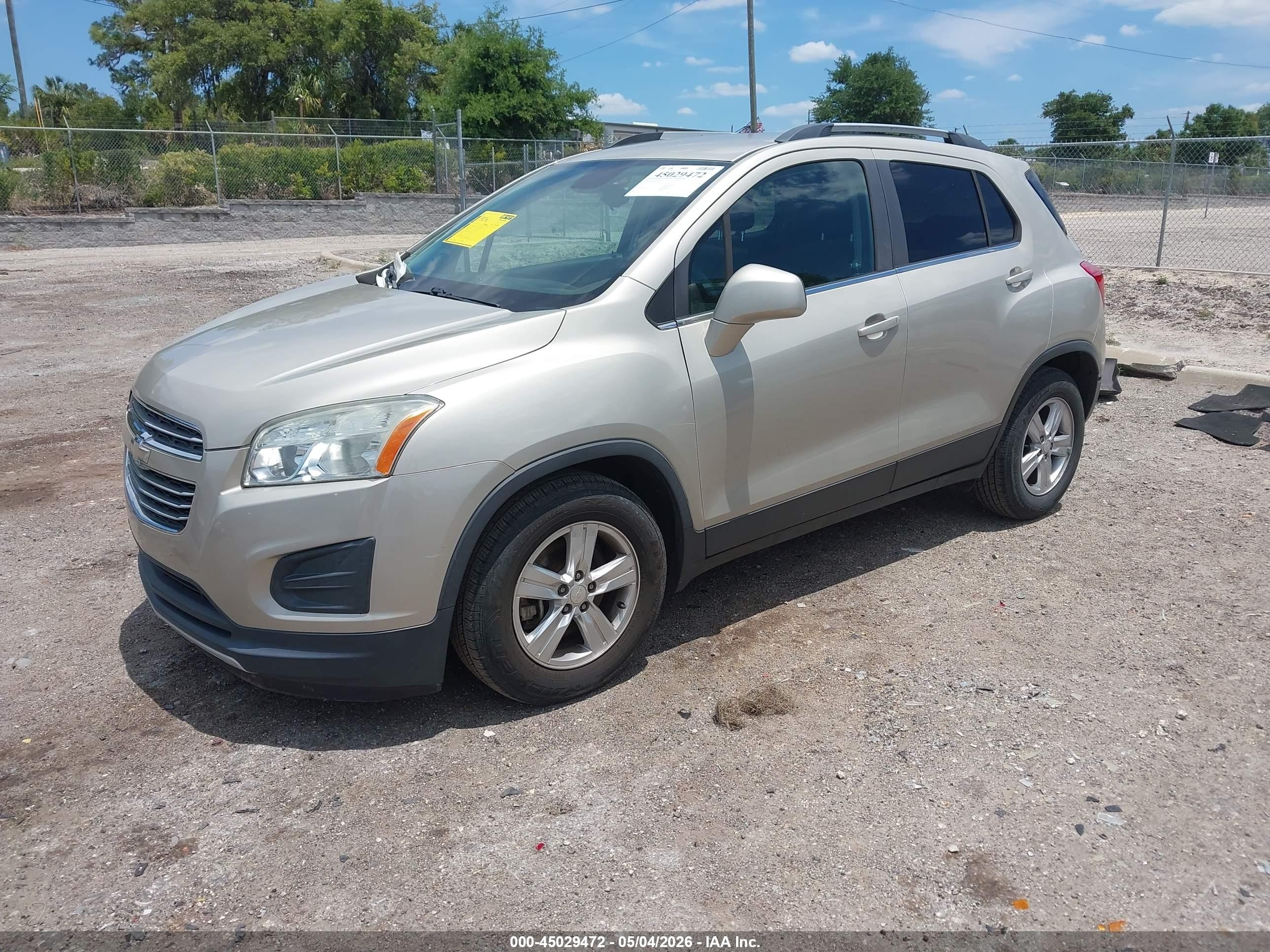 2016 Chevrolet Trax Lt Beige vin: 3GNCJLSB0GL224108