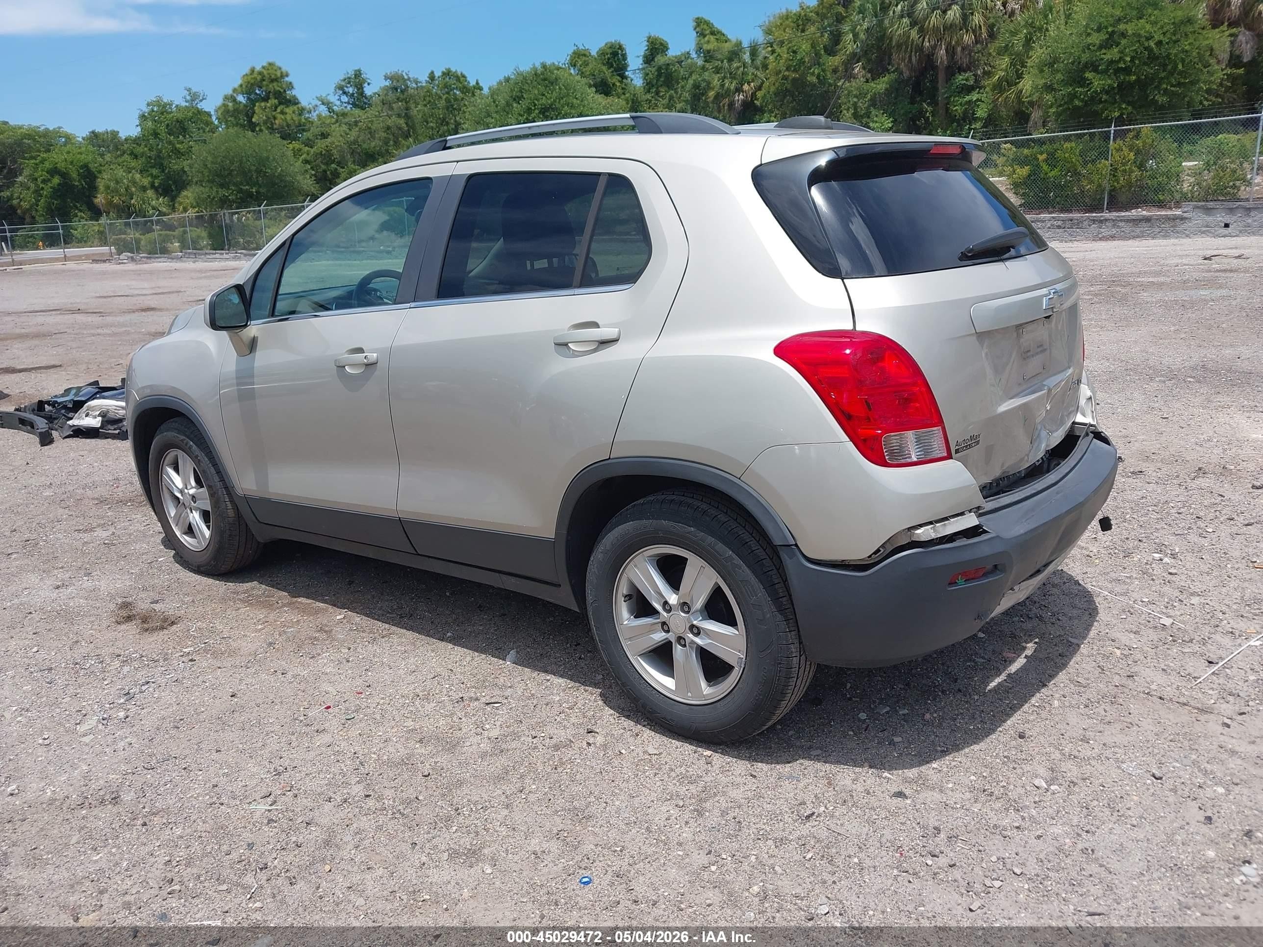 2016 Chevrolet Trax Lt Beige vin: 3GNCJLSB0GL224108