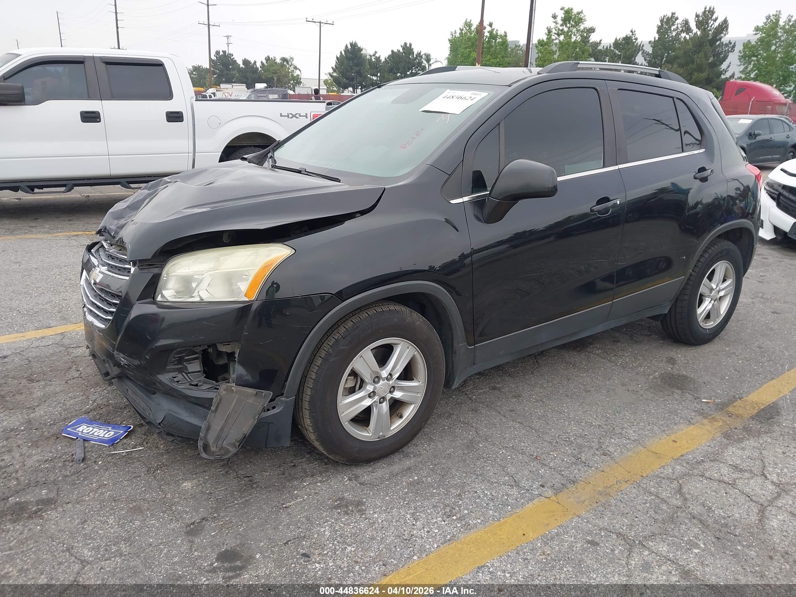 2015 Chevrolet Trax Lt Black vin: 3GNCJLSB1FL186984