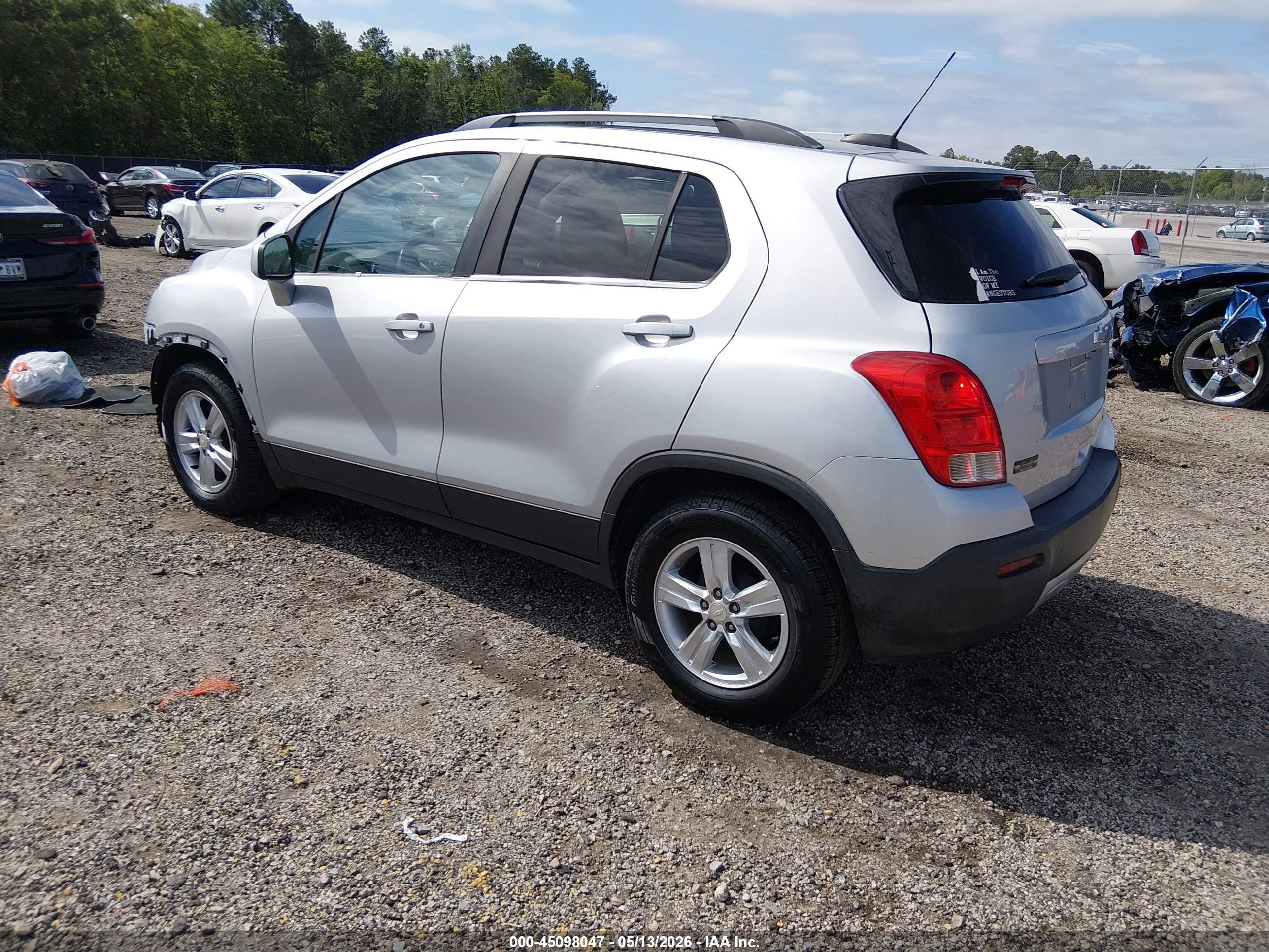 2016 Chevrolet Trax Lt Silver vin: 3GNCJLSB1GL269414