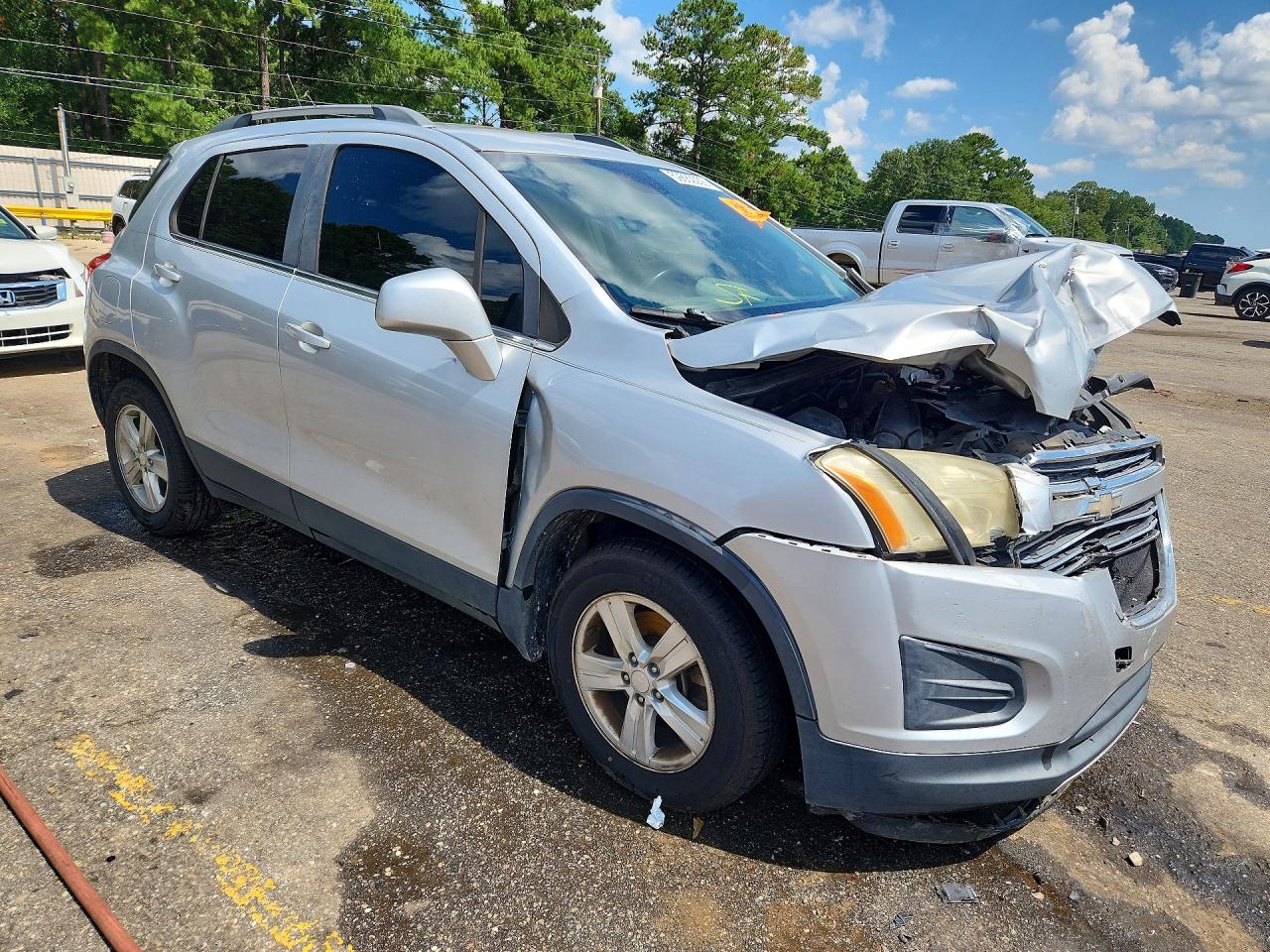 2015 Chevrolet Trax 1lt Серебряный vin: 3GNCJLSB3FL212520