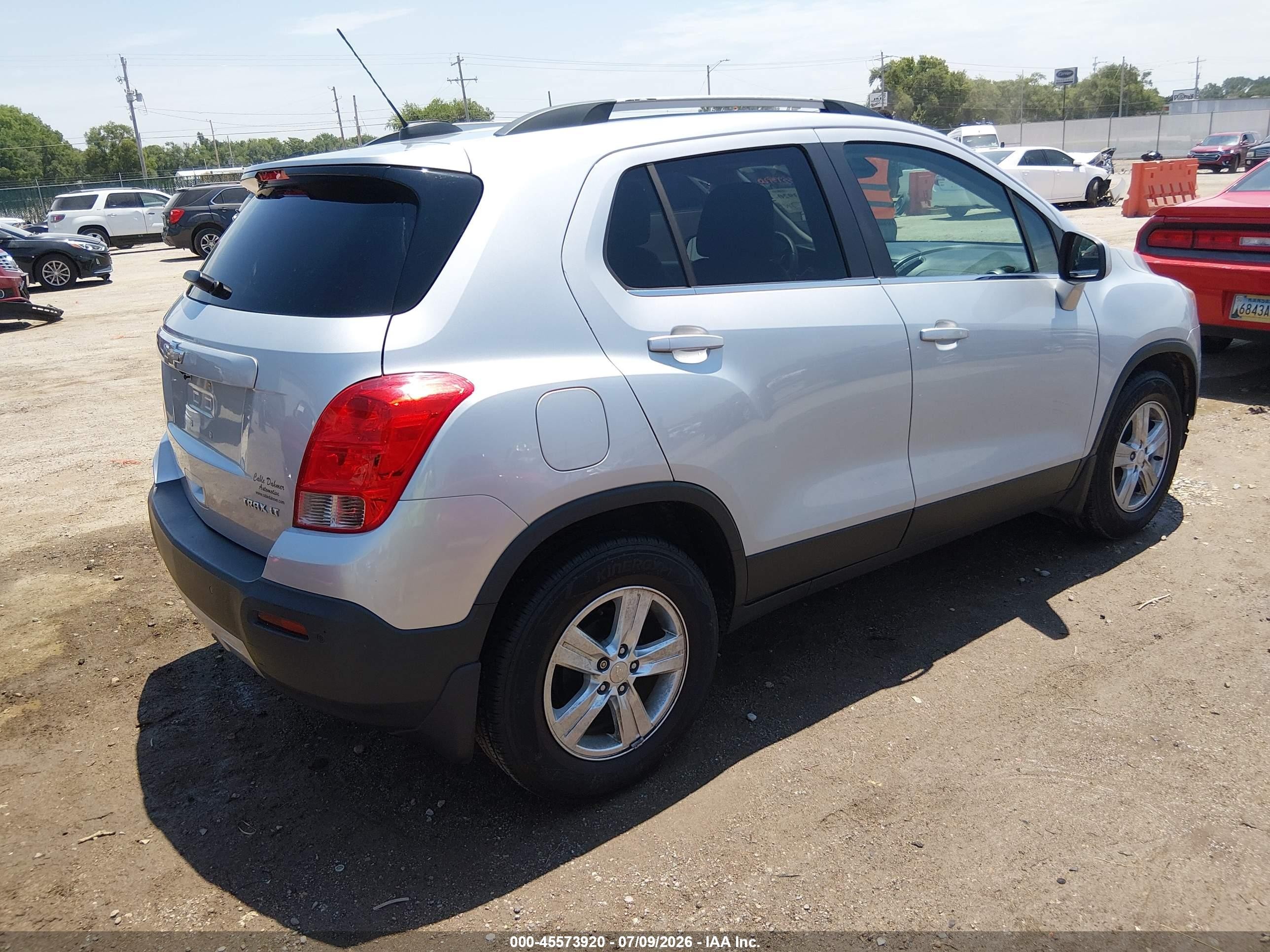 2015 Chevrolet Trax Lt Silver vin: 3GNCJLSB3FL243315