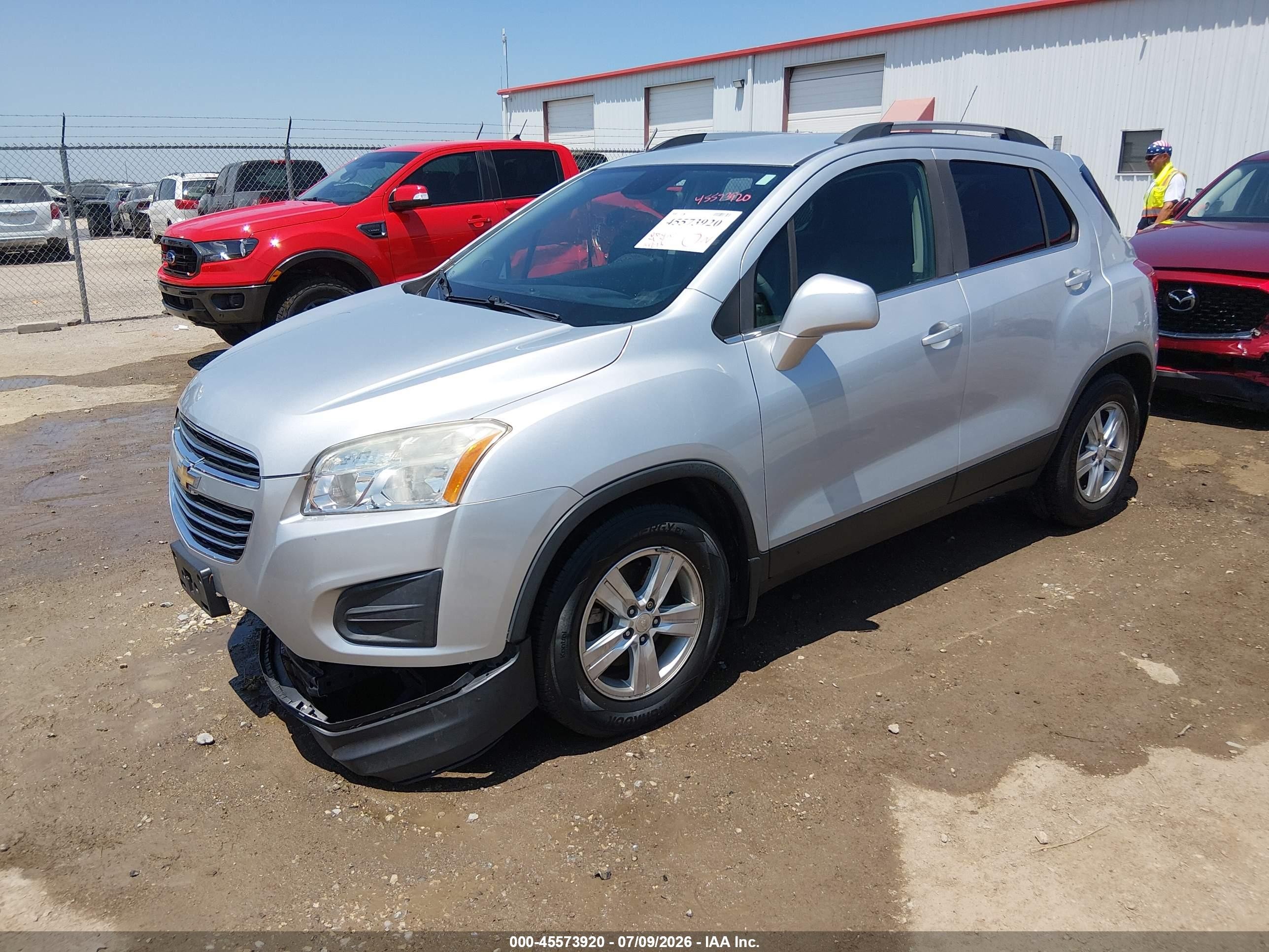 2015 Chevrolet Trax Lt Silver vin: 3GNCJLSB3FL243315