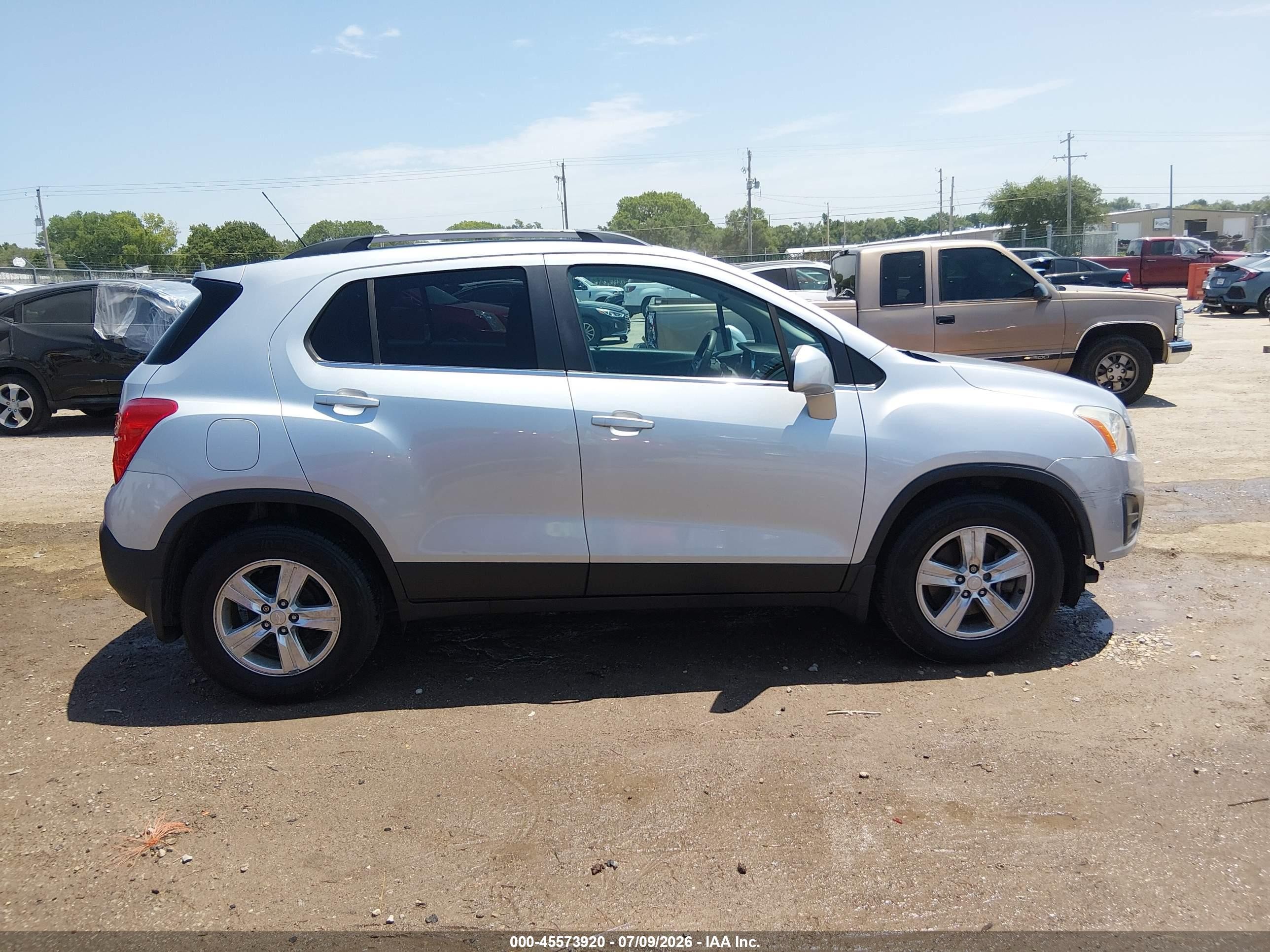 2015 Chevrolet Trax Lt Silver vin: 3GNCJLSB3FL243315
